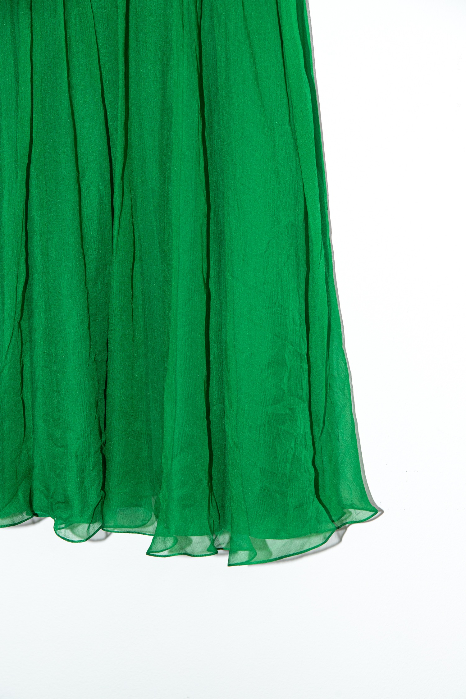 Christian Dior Minikleid aus Seidenchiffon in Grün