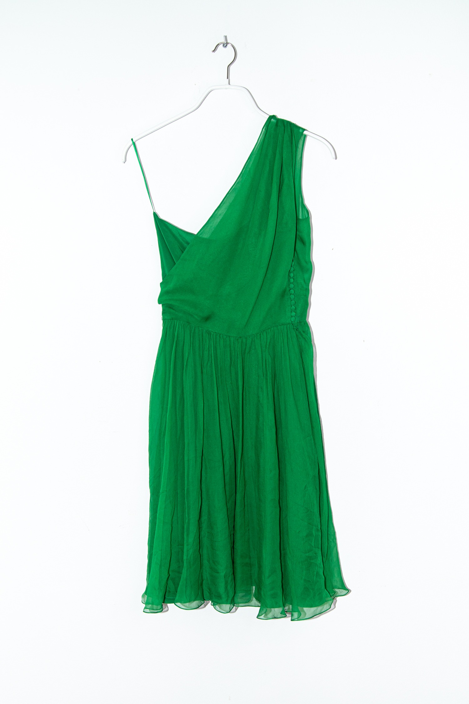 Christian Dior Minikleid aus Seidenchiffon in Grün