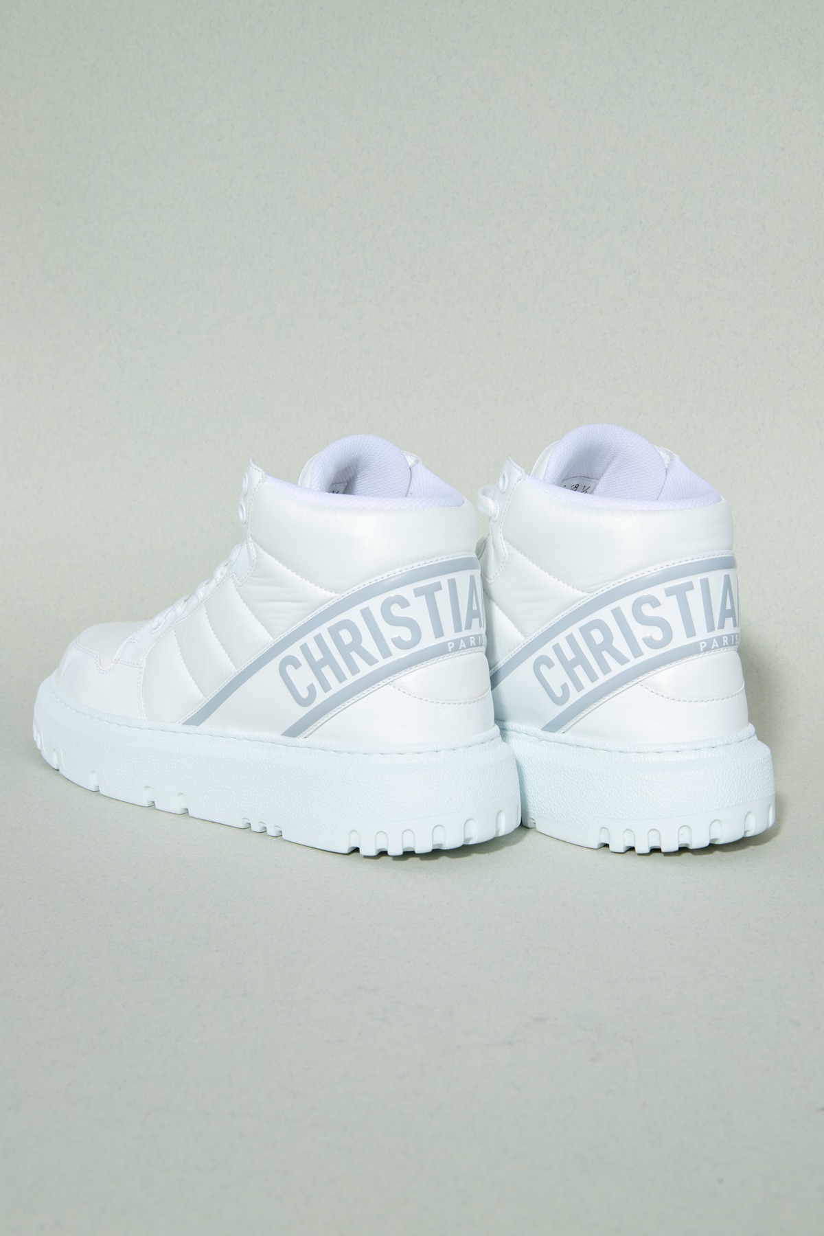 Dior "D-Player" High Top Sneaker in Weiß und Hellgrau