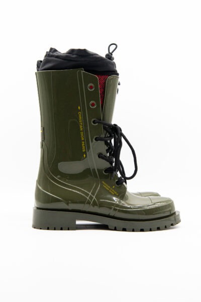 Dior "Diorcamp" Regenstiefel in Olivgrün