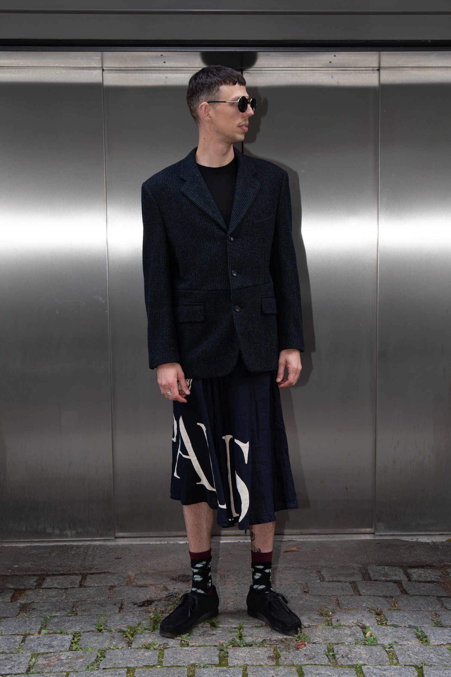 Vintage Comme des Garçons Sakko mit Streifen in Schwarz