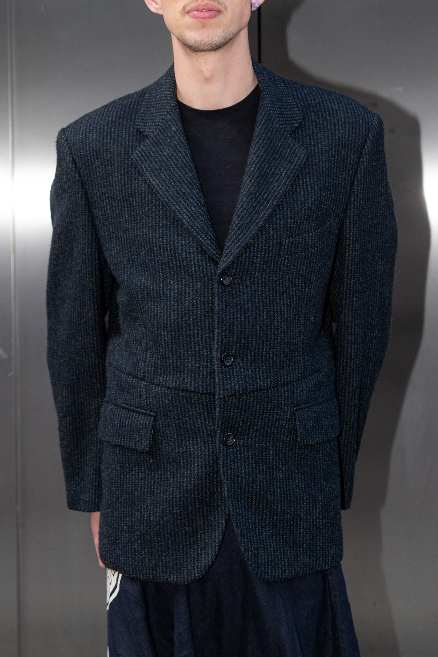 Vintage Comme des Garçons Sakko mit Streifen in Schwarz