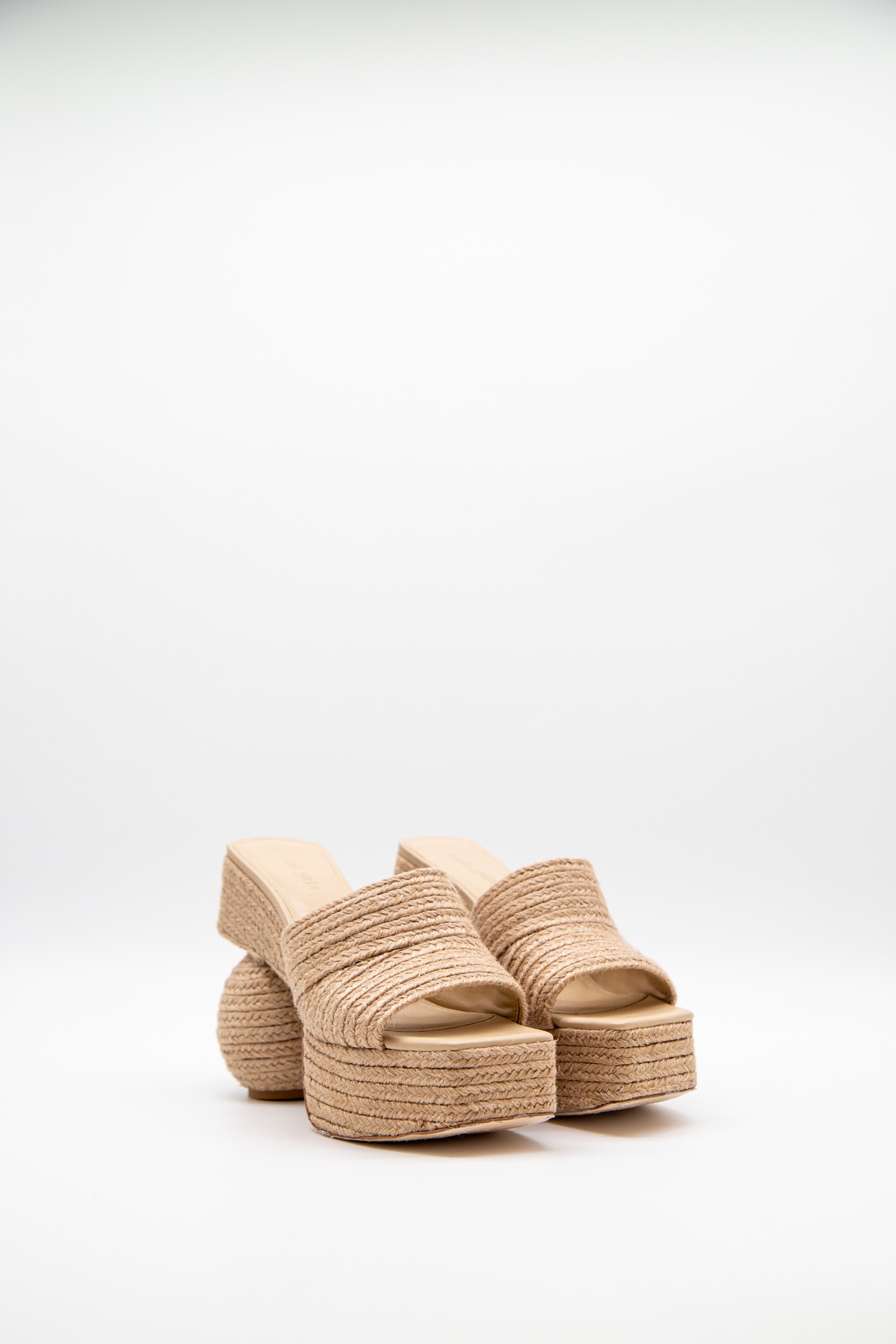 Cult Gaia "Ashley Platform" Sandalette in Jute