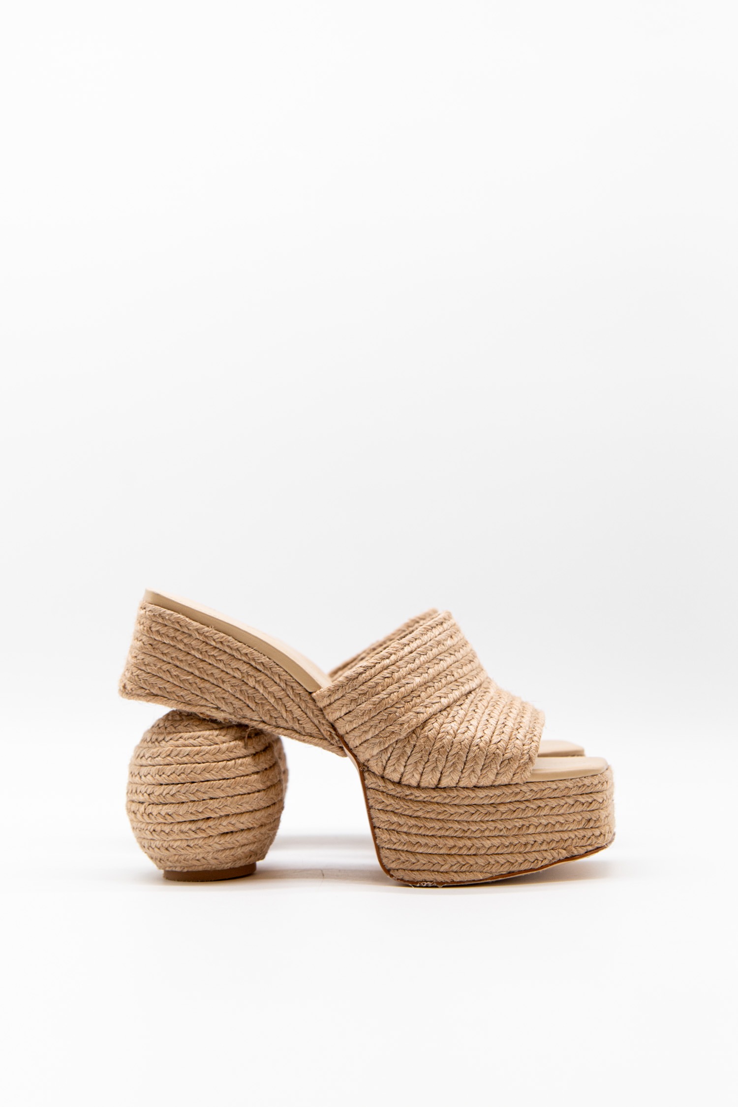 Cult Gaia "Ashley Platform" Sandalette in Jute