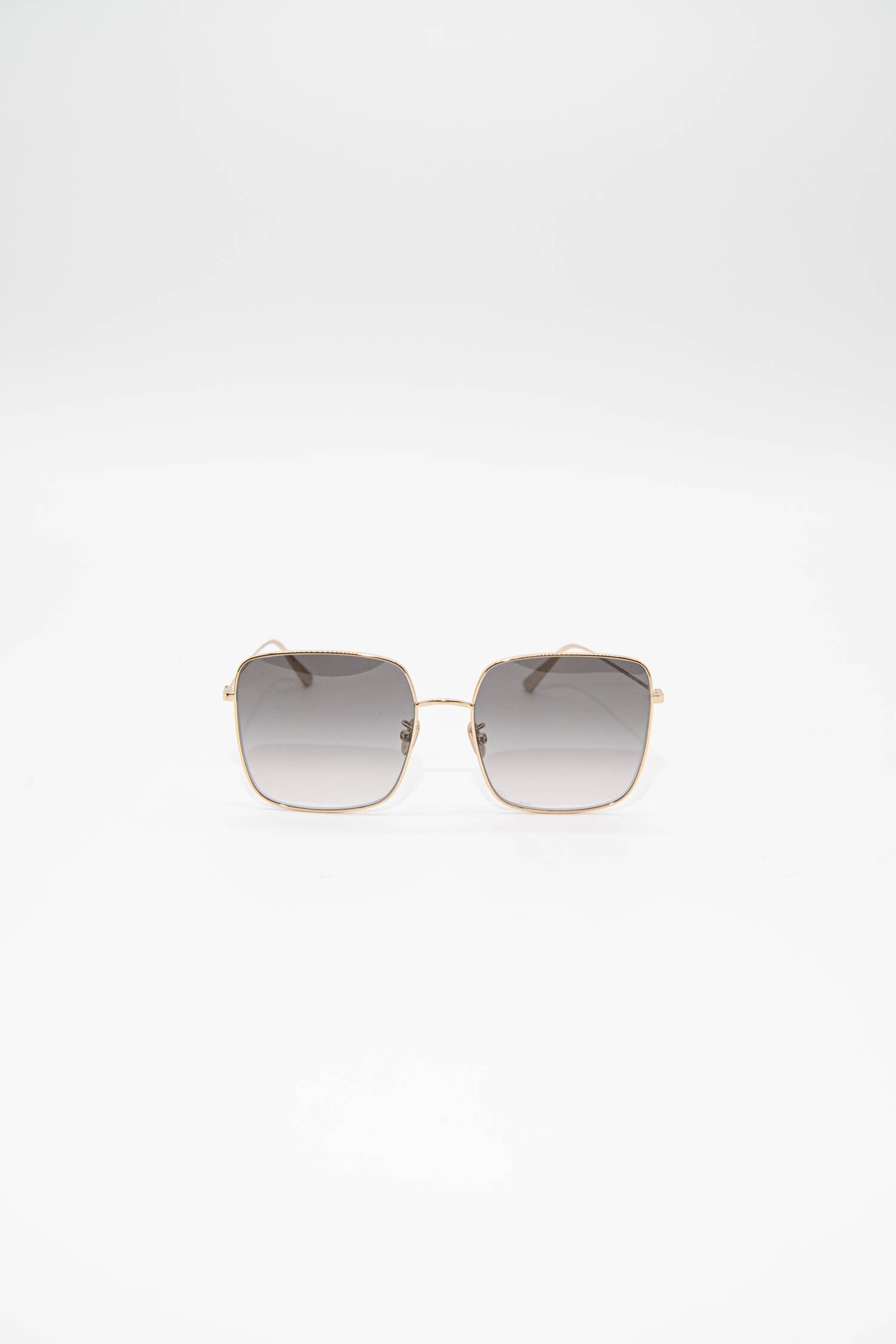Dior eckige Sonnenbrille mit schmalem Rahmen in Gold