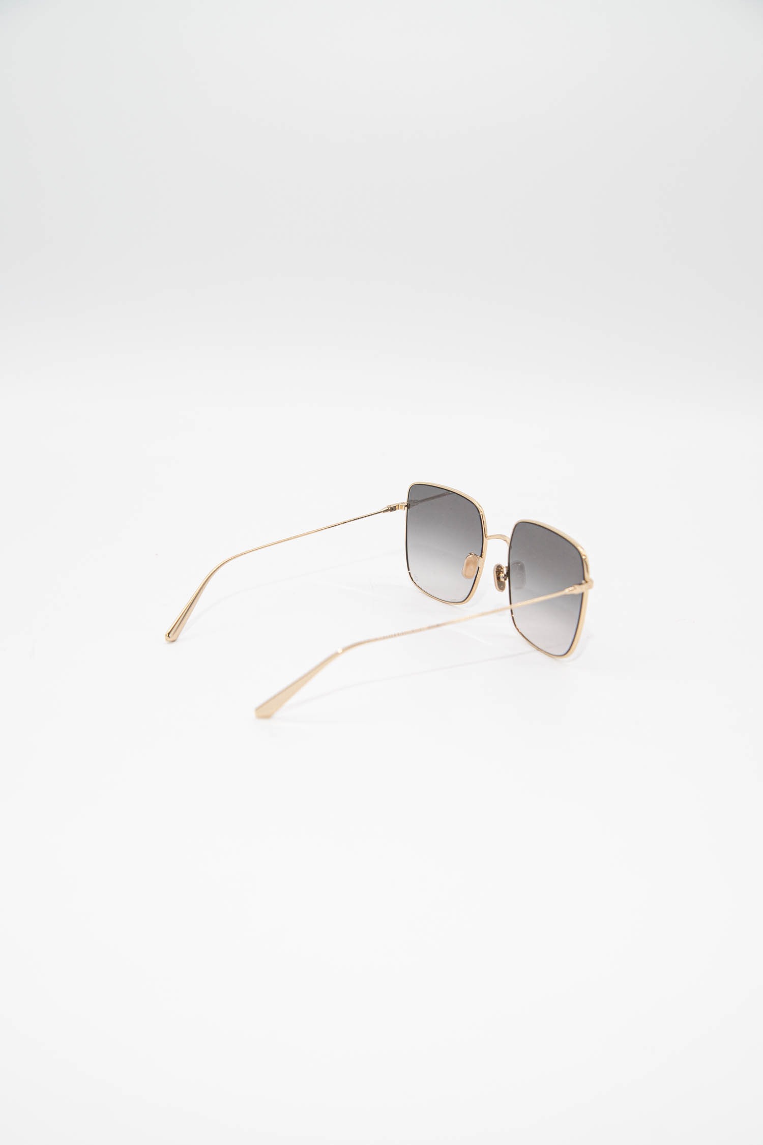 Dior eckige Sonnenbrille mit schmalem Rahmen in Gold