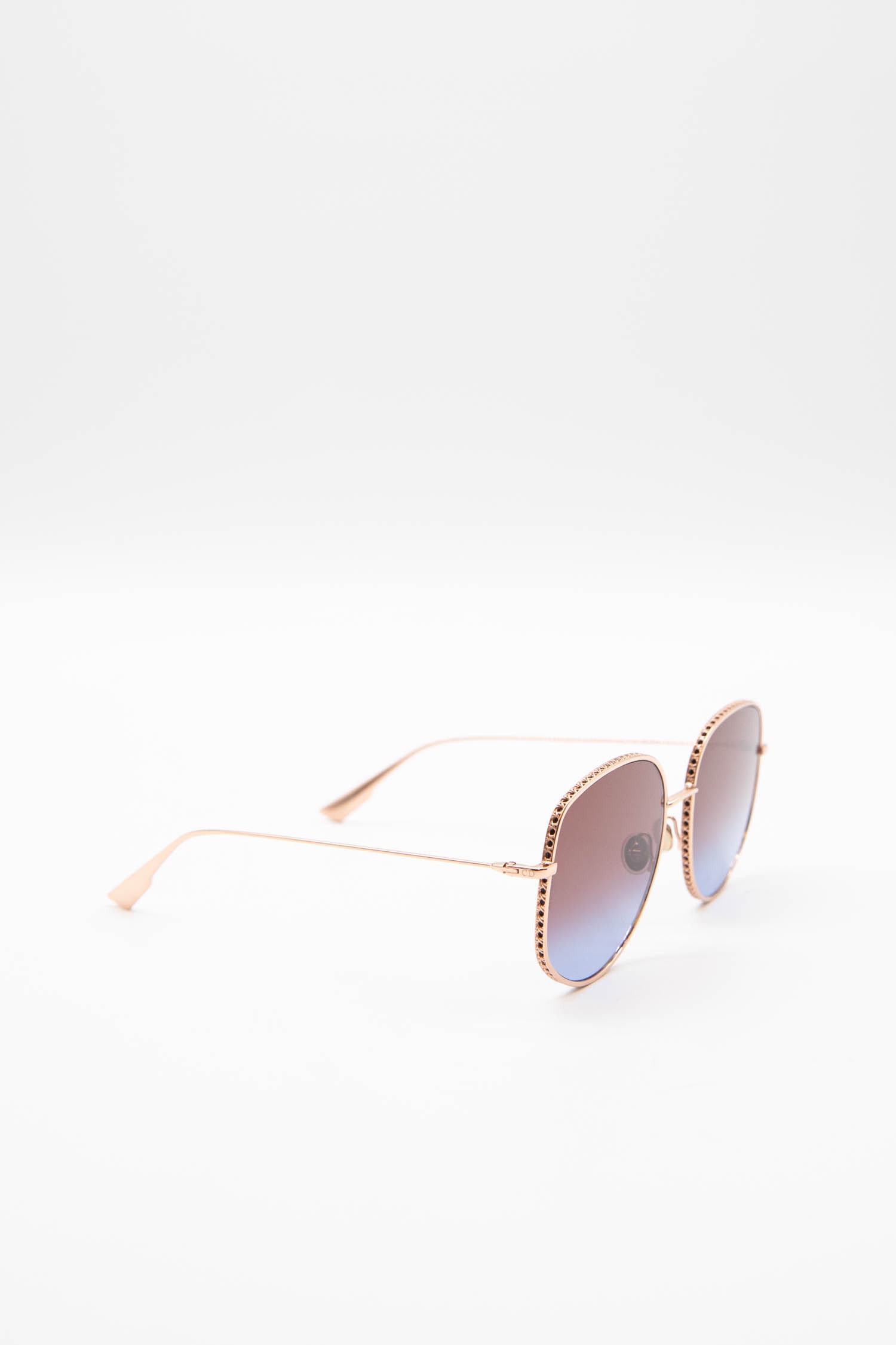 Dior Sonnenbrille mit schmalem Rahmen in Rosegold