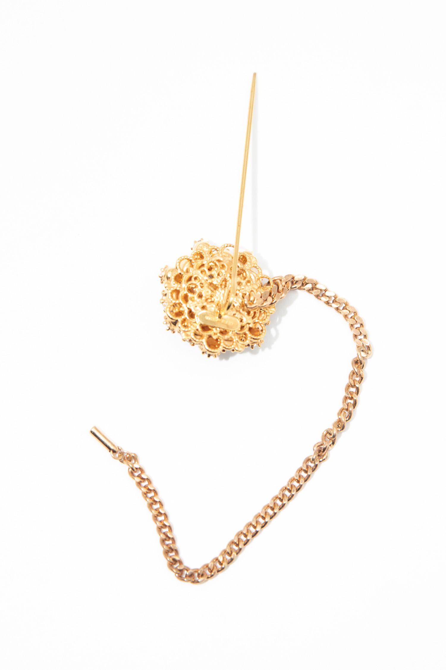 Dolce & Gabbana Brosche mit Strasssteinen in Gold