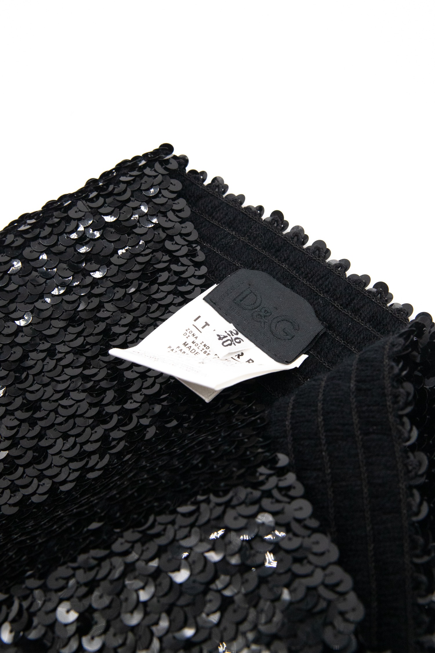 Dolce & Gabbana Gürtel mit Pailletten in Schwarz