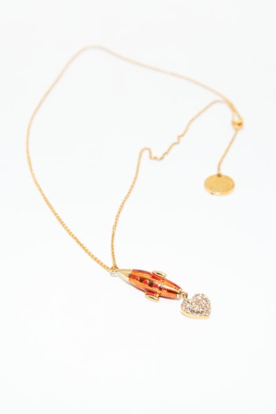 Dolce & Gabbana Halskette mit Rakete in Gold und Rot
