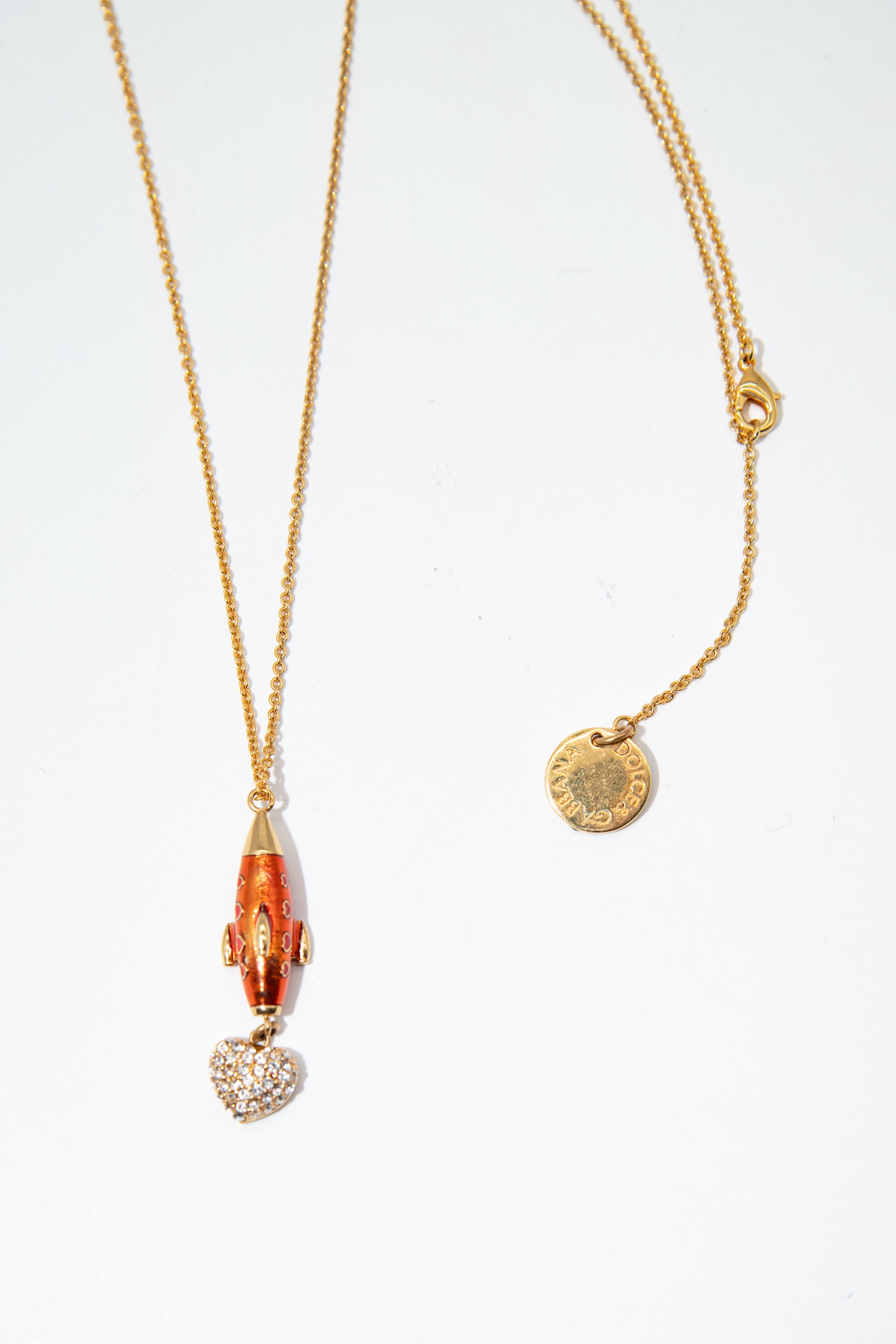Dolce & Gabbana Halskette mit Rakete in Gold und Rot