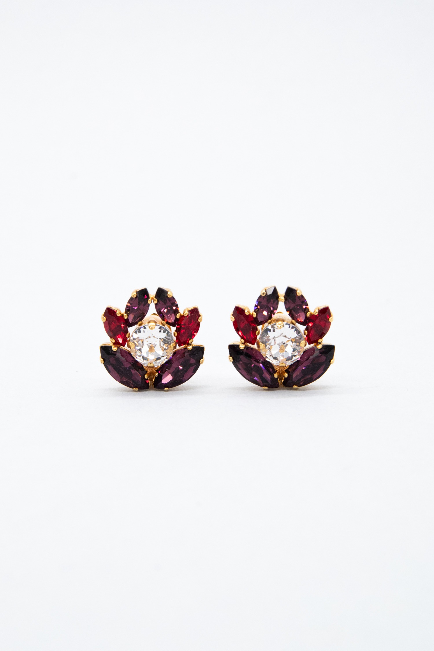 Dolce & Gabbana Ohrclips in Gold, Lila und Transparent