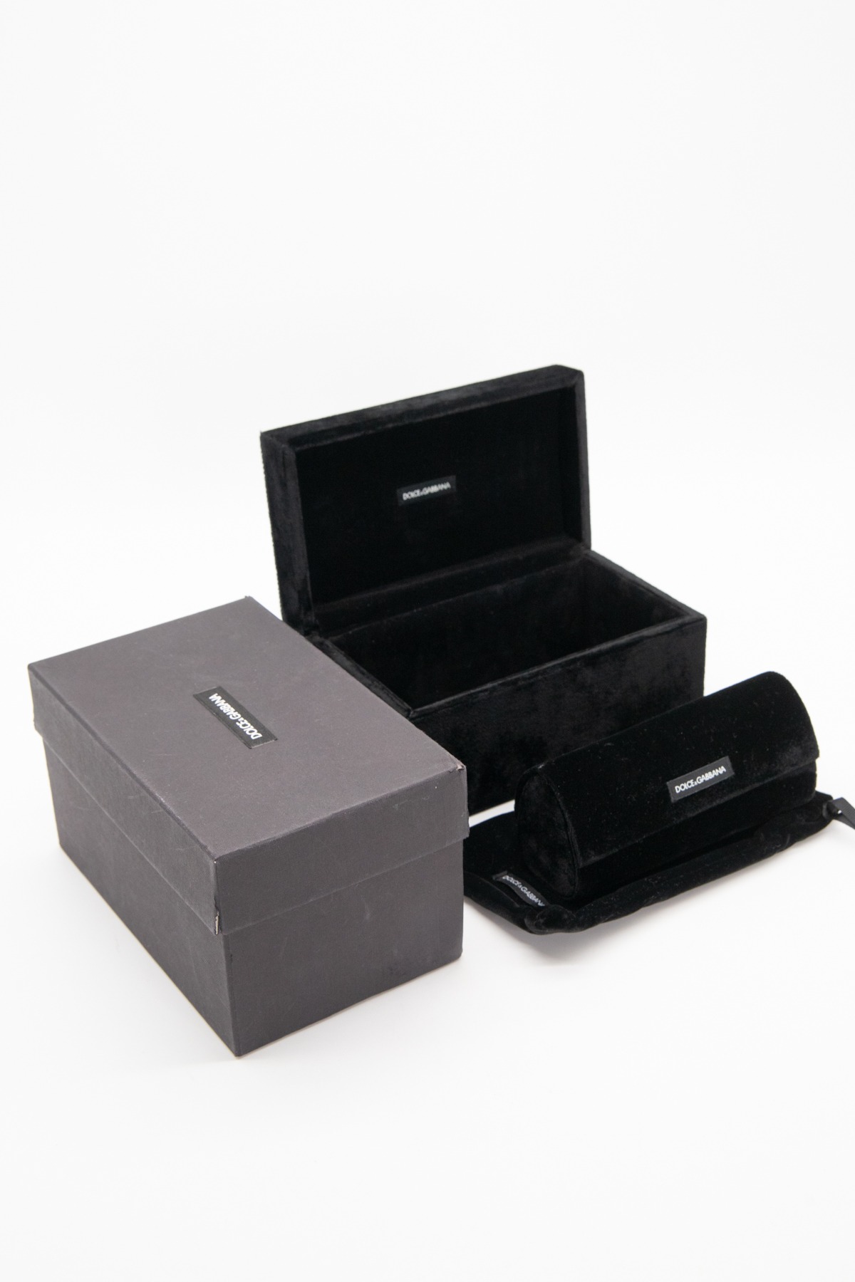 Dolce & Gabbana Sonnenbrille mit Applikation in Schwarz und Gold