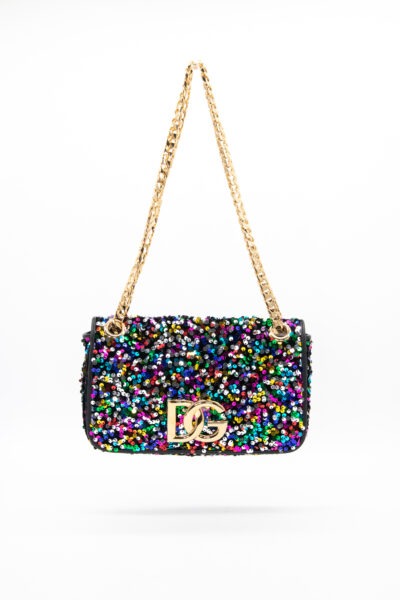 Dolce & Gabbana Umhängetasche mit Pailletten in Bunt und Gold