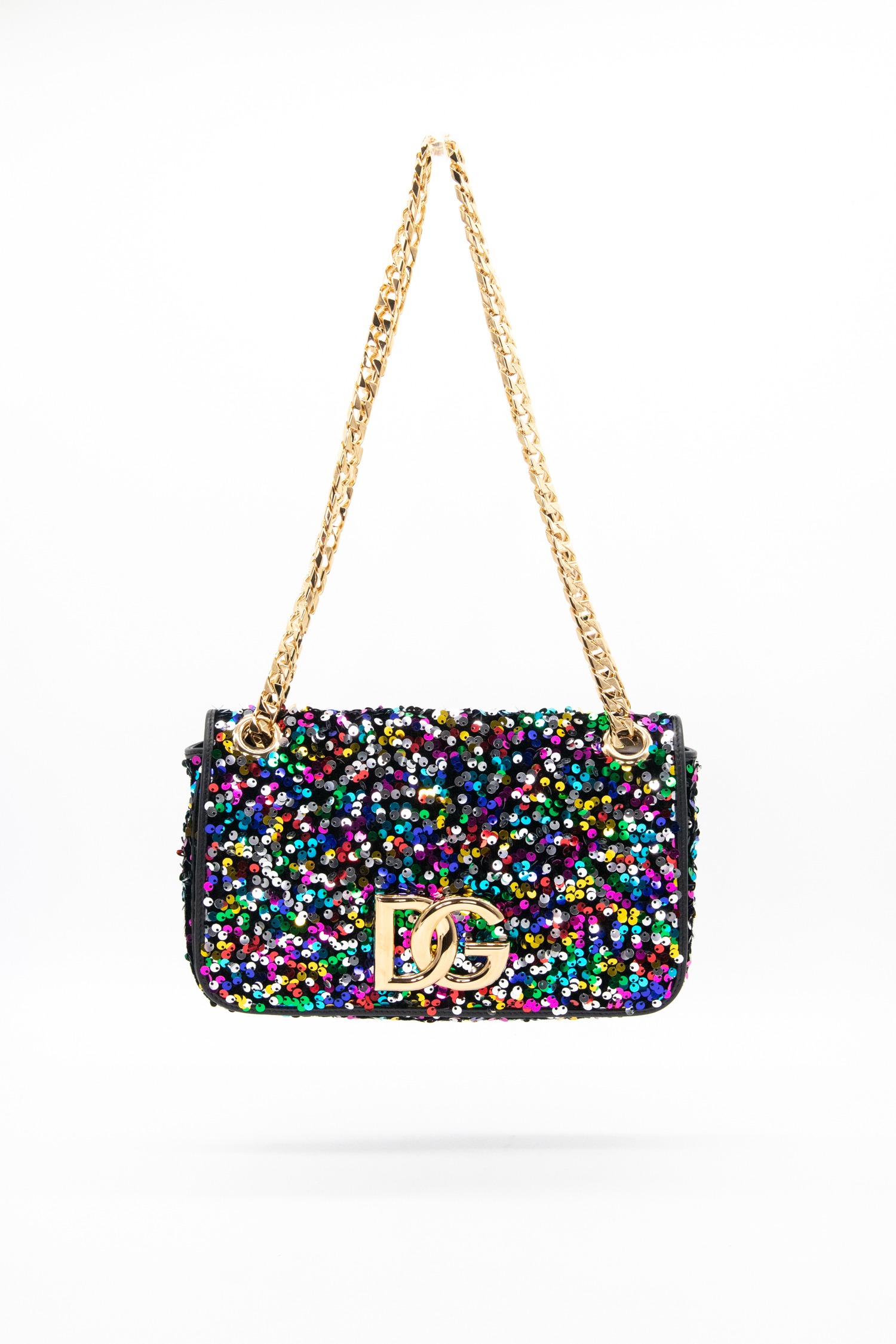 Dolce & Gabbana Umhängetasche mit Pailletten in Bunt und Gold