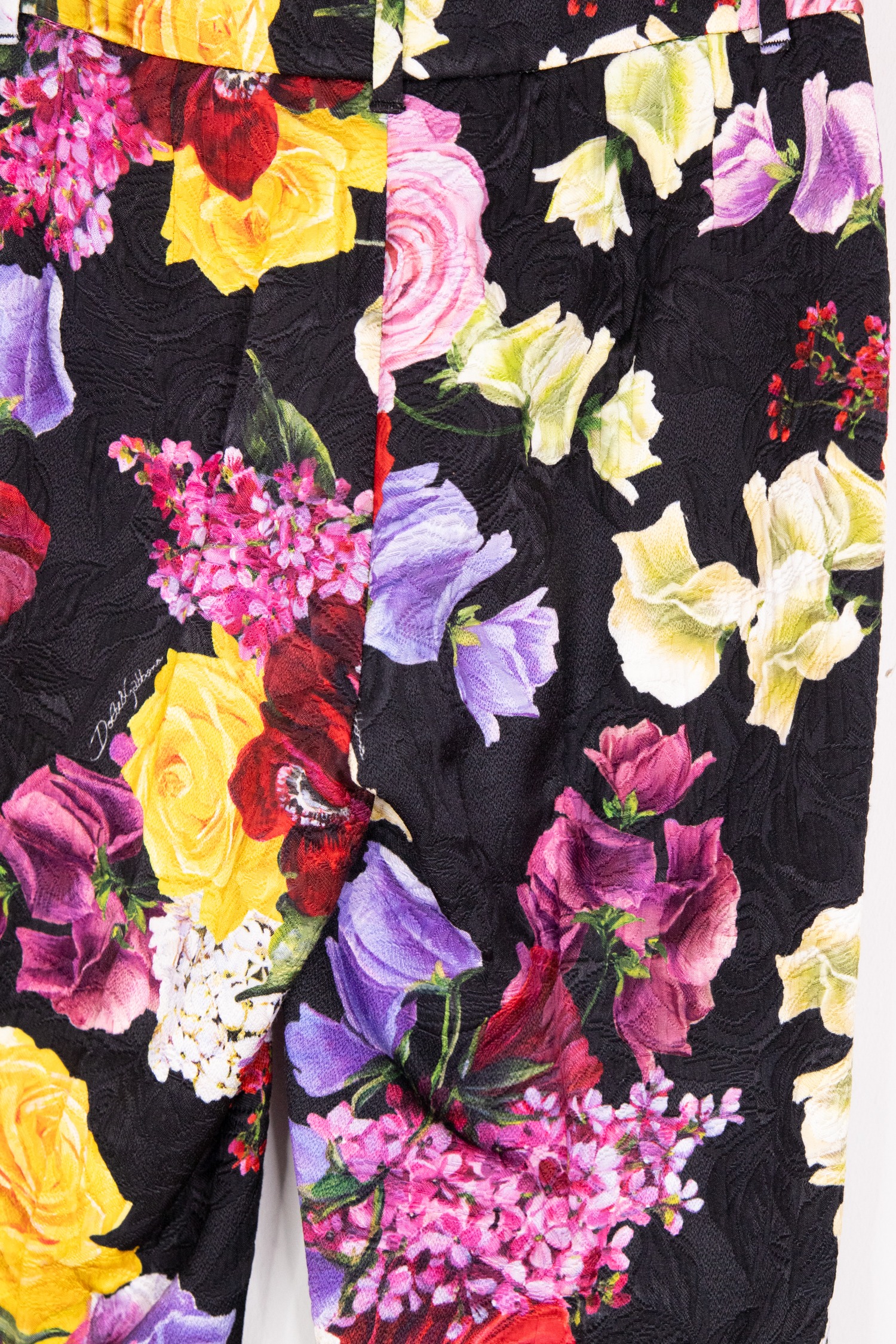 Dolce & Gabbana Vintage Hose in Schwarz und Bunt