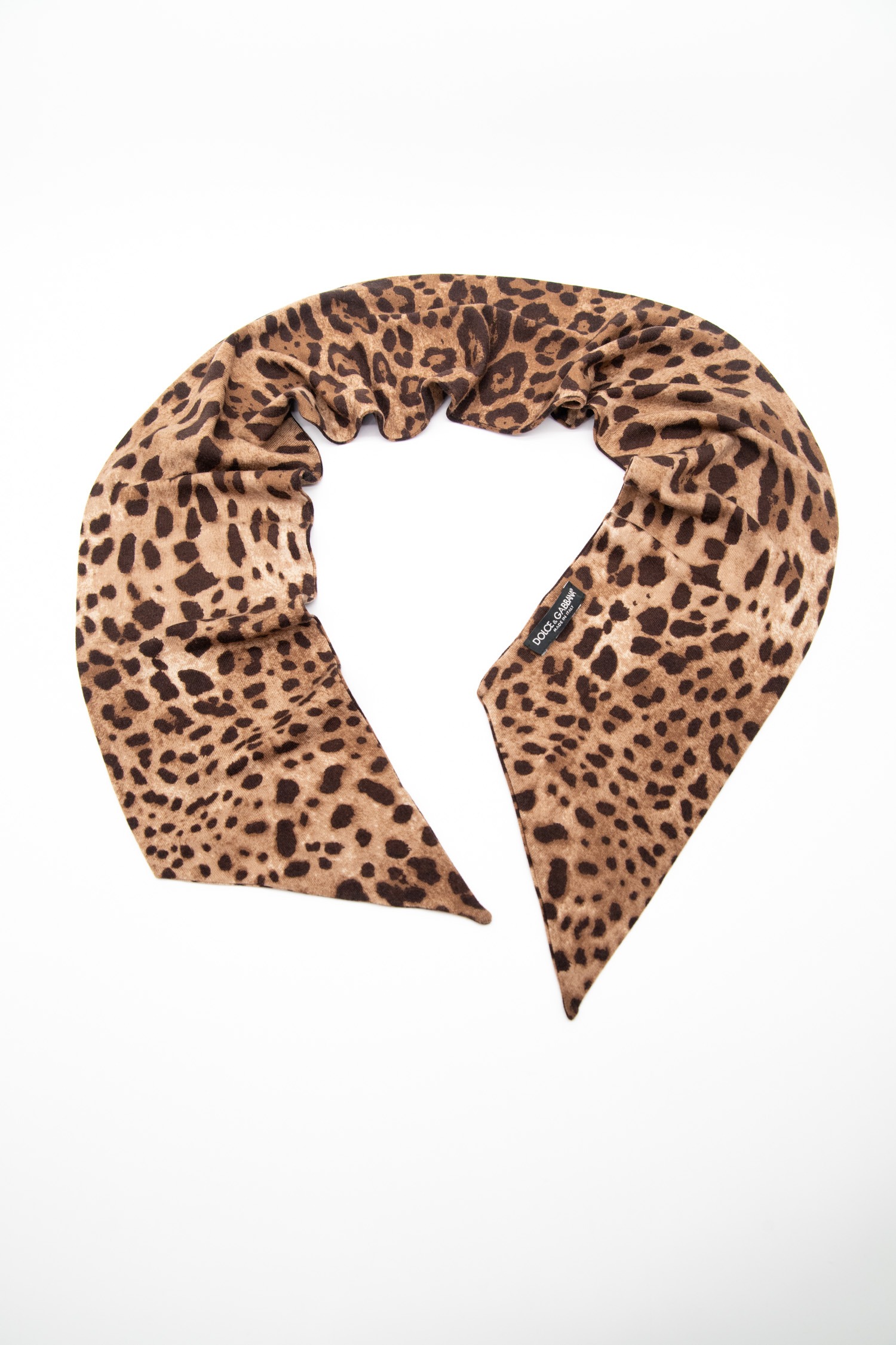Dolce & Gabbana Schal mit Leo Print in Braun