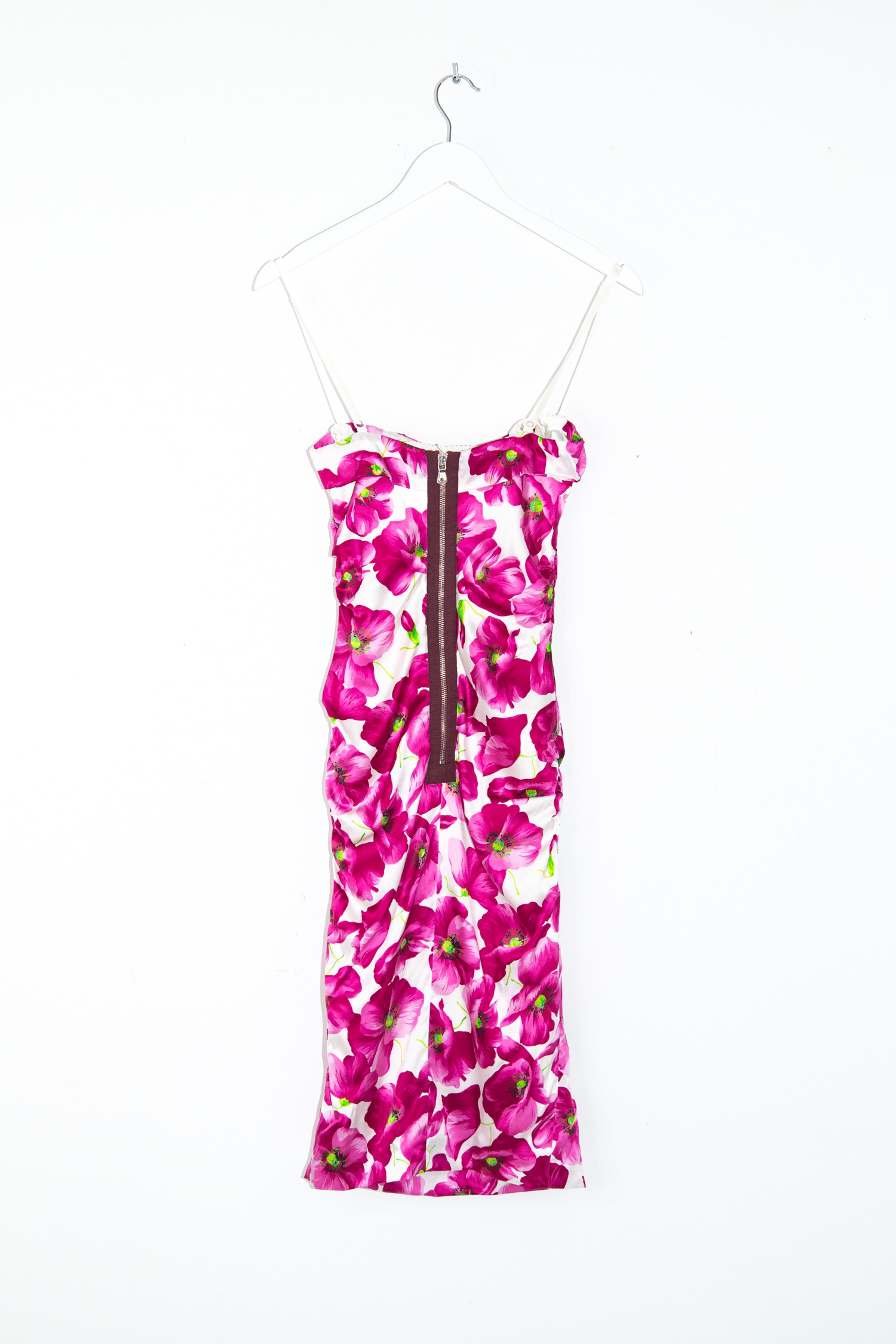 Dolce & Gabbana Minikleid mit Blumenprint in Weiß und Lila