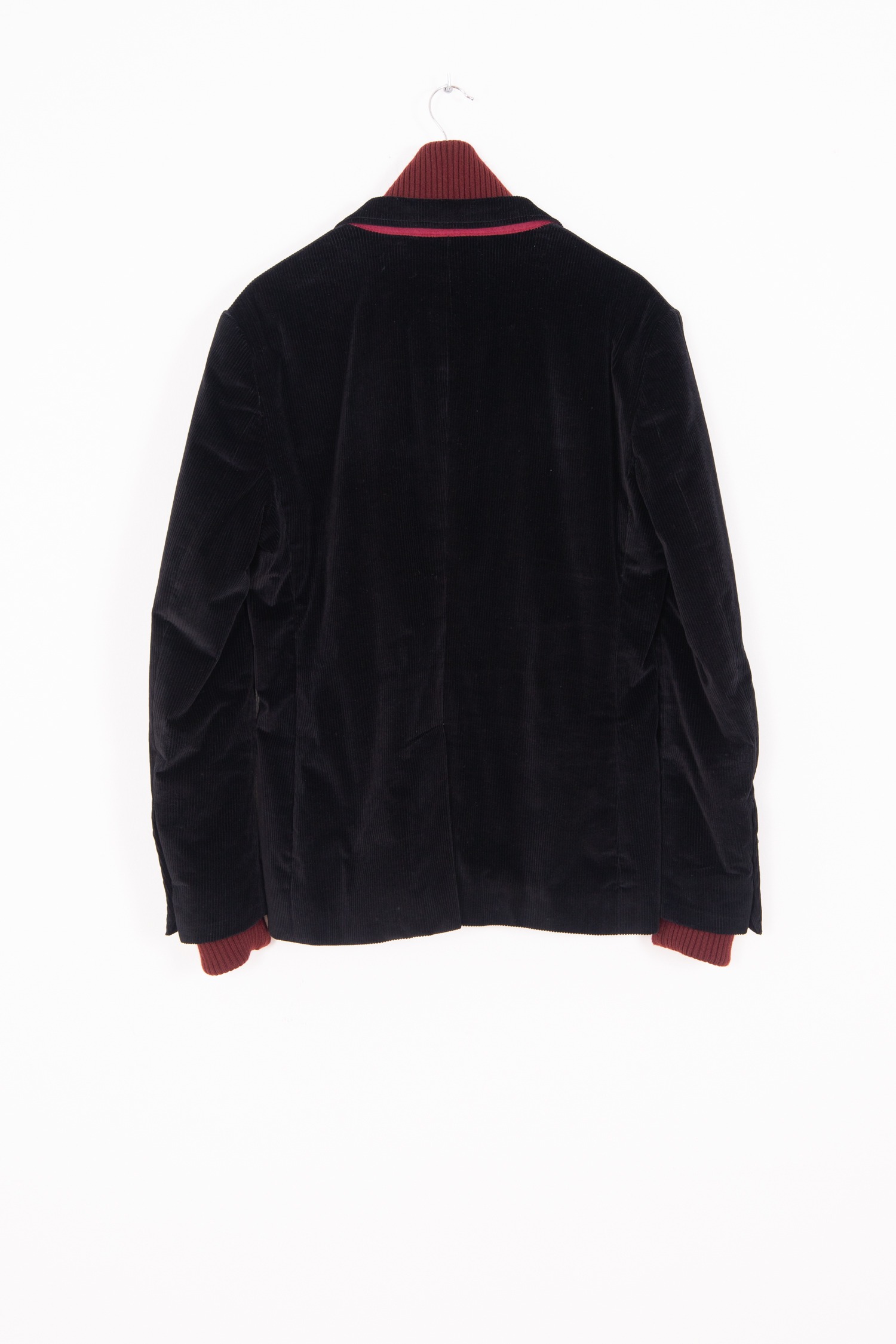 Dolce & Gabbana Kordsakko mit Stepp-Inlay in Schwarz und Bordeaux