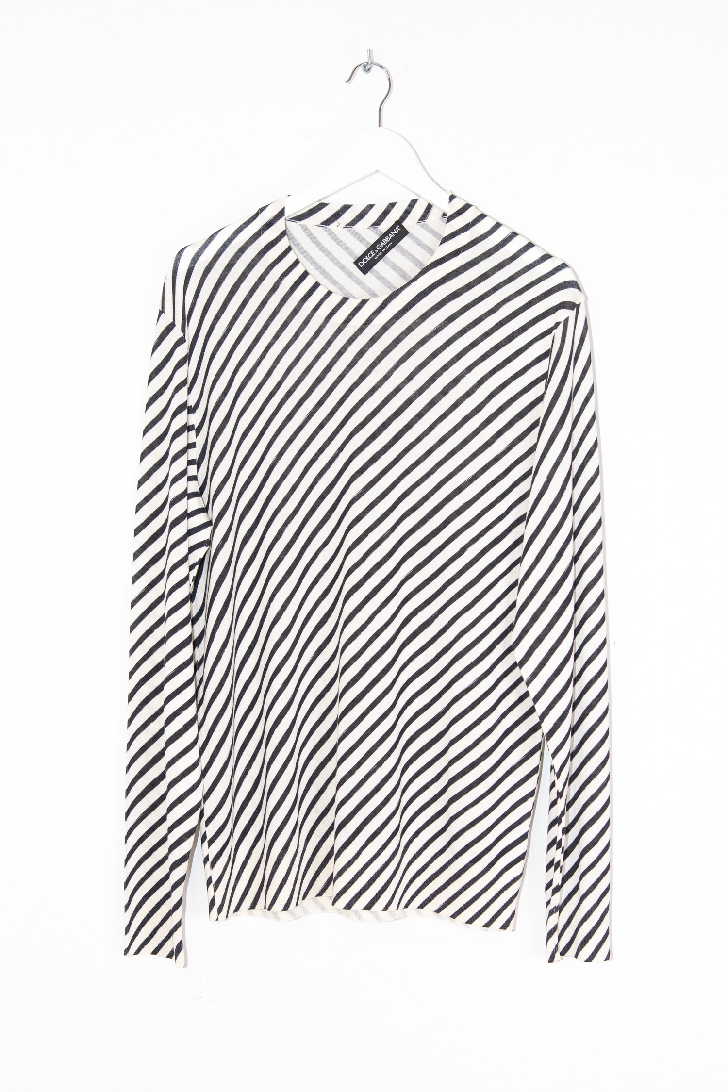 Dolce & Gabbana langarm Oberteil gestreift in Schwarz und Weiß