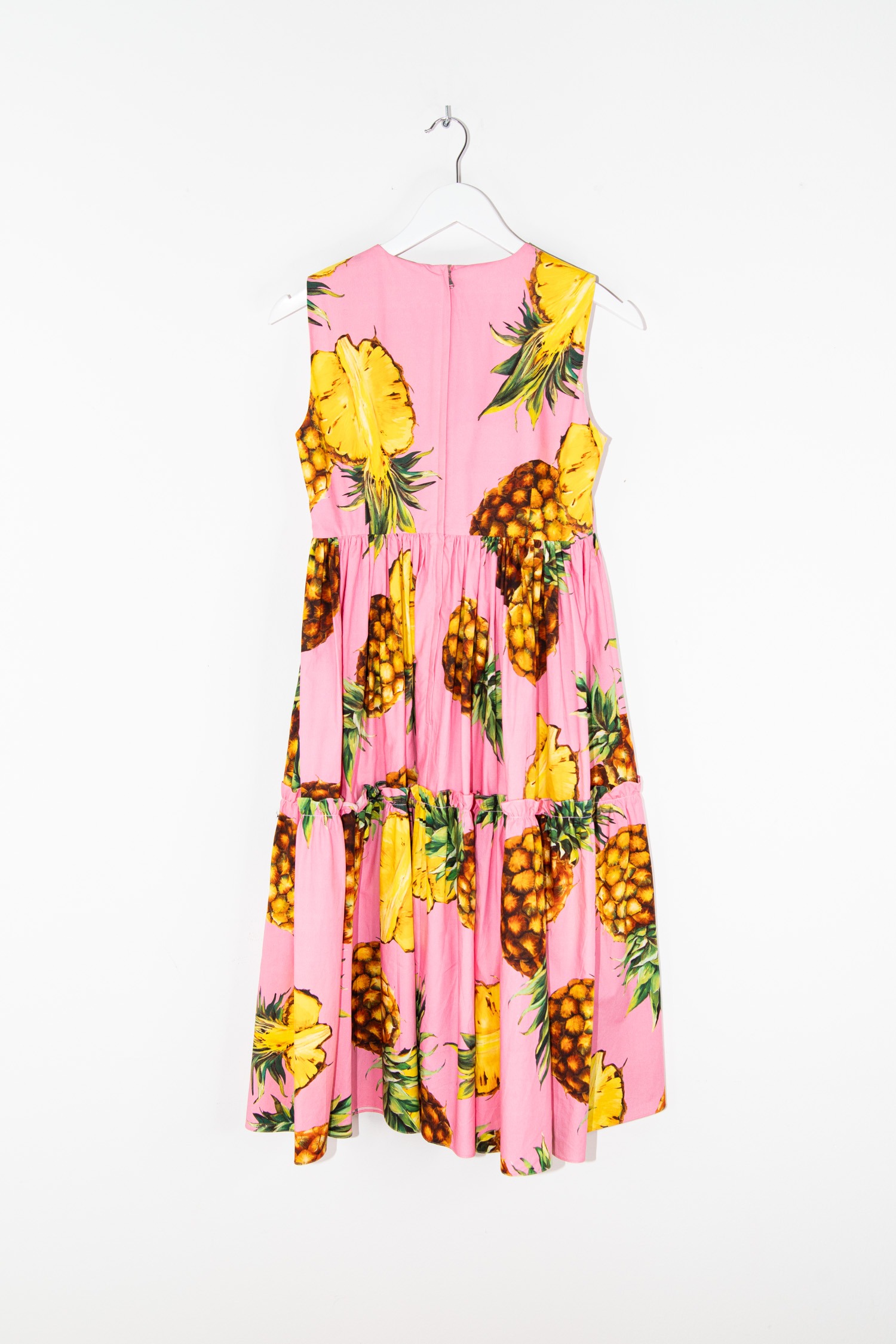 Dolce &Gabbana Midikleid mit Ananas-Print in Rosa
