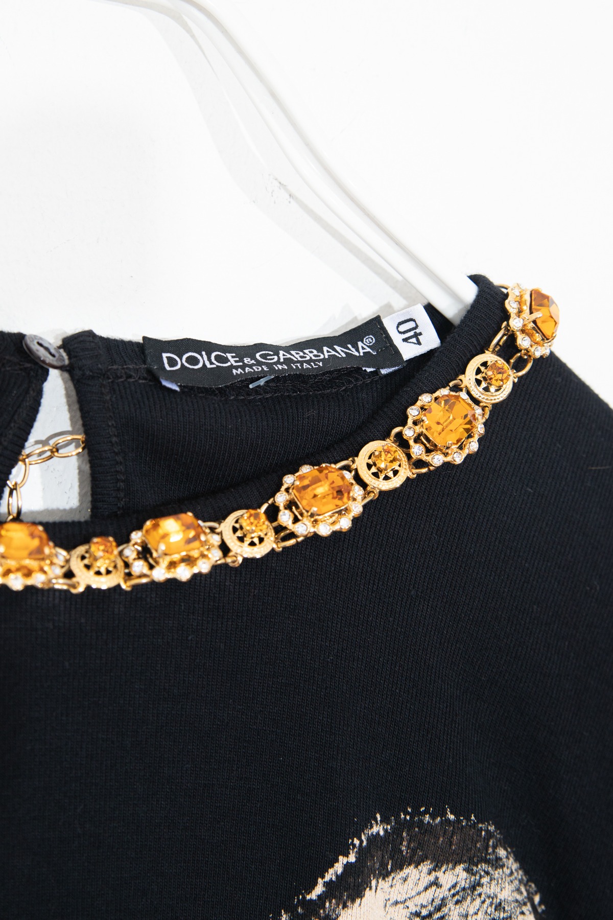 Dolce & Gabbana Langarmshirt mit Tigermotiv in Schwarz