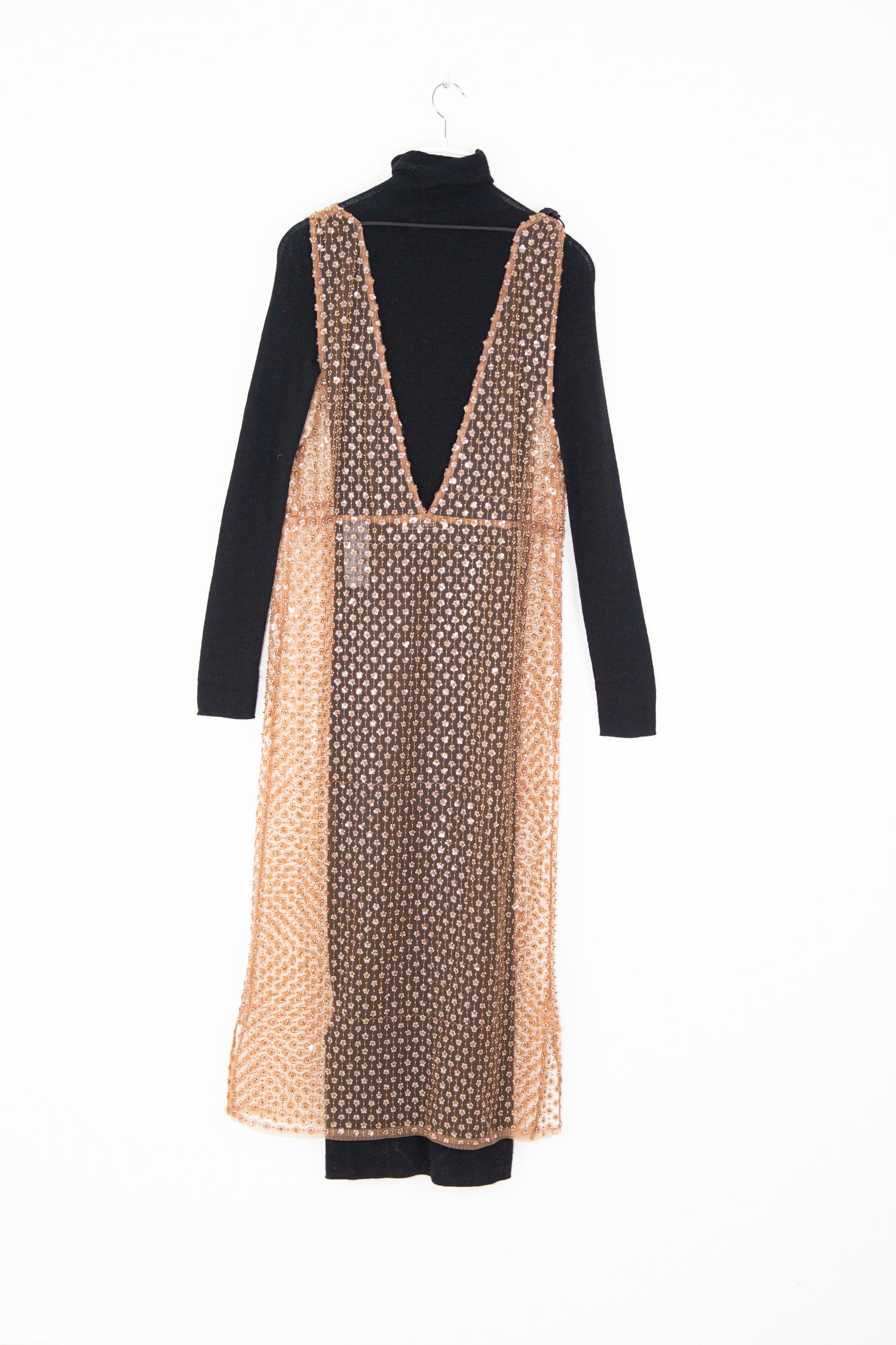 Dorothee Schumascher "Pure Glam" Midikleid mit Pailletten in Braun