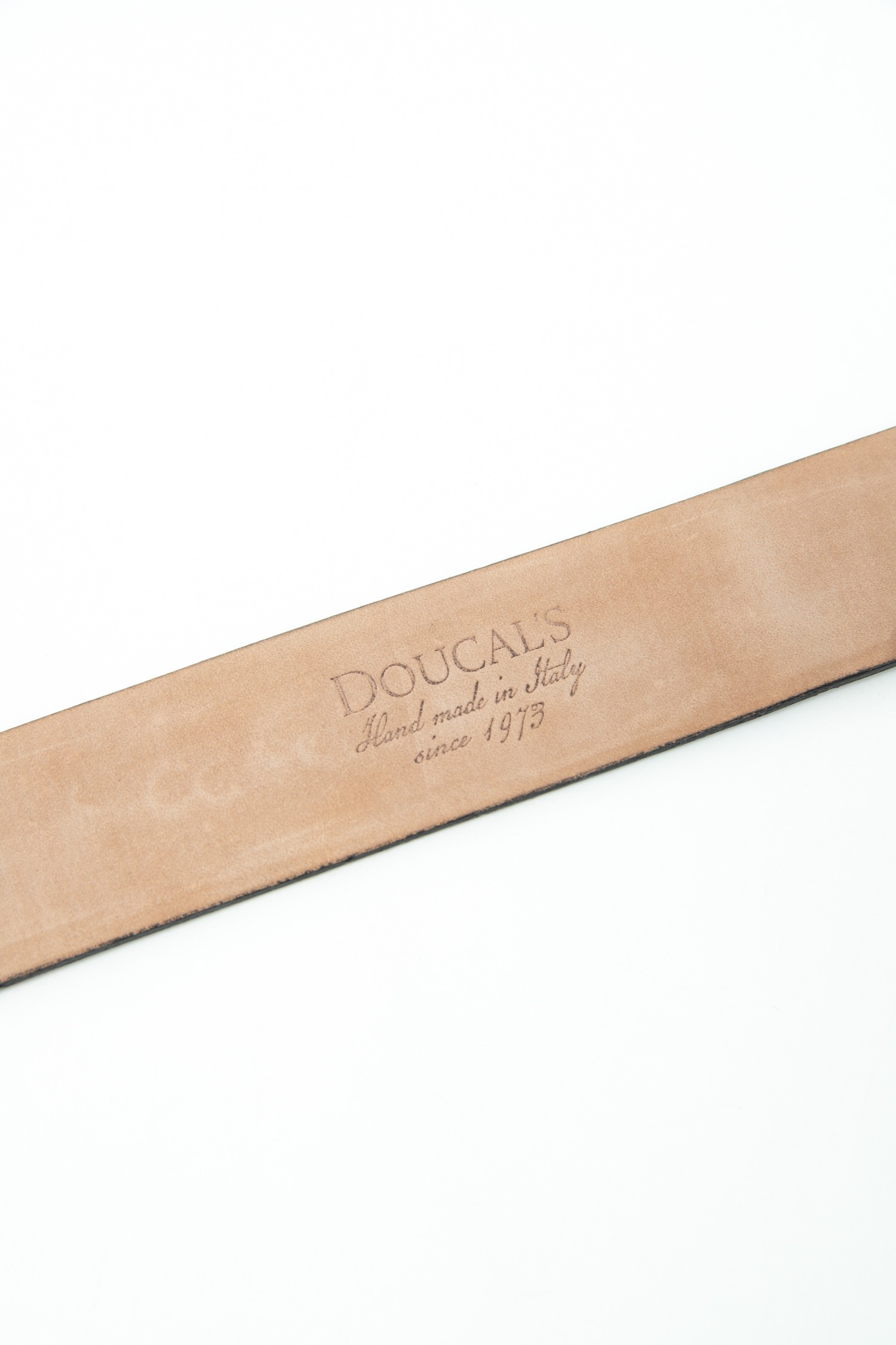 Doucal's Gürtel aus Leder in Dunkelblau und Silber