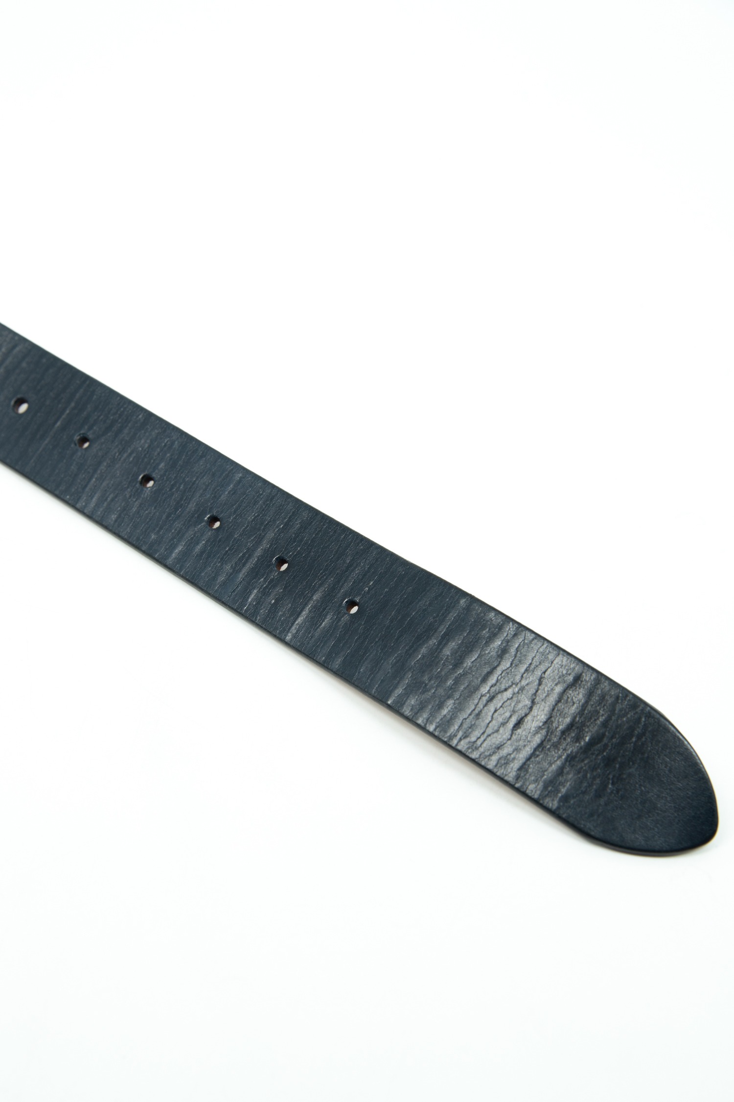 Doucal's Gürtel aus Leder in Dunkelblau und Silber