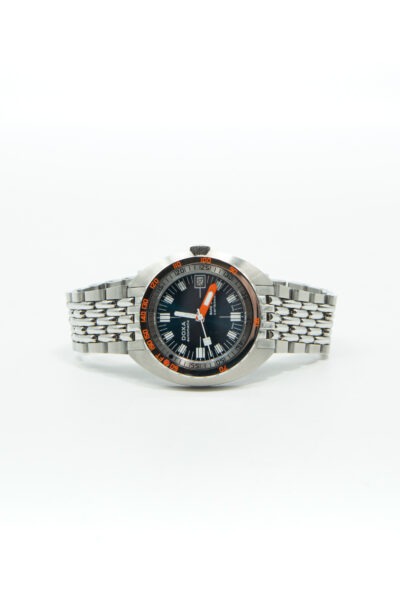 Doxa „SUB 200T Caribbean“ Taucheruhr in Silber und Dunkelblau