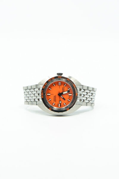 Doxa „SUB 200T Professional“ Taucheruhr in Silber und Orange