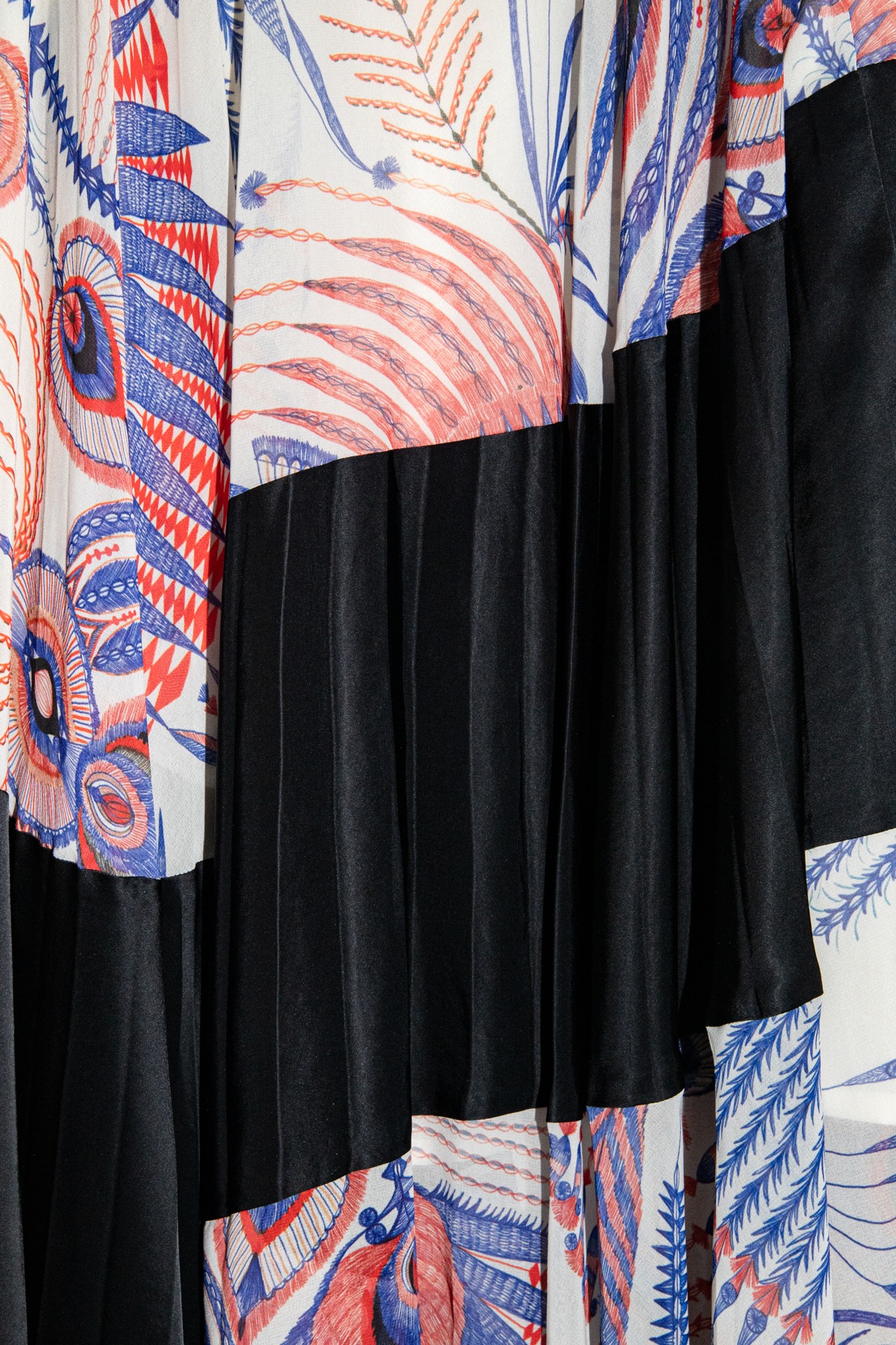 Dries Van Noten Midirock mit Muster in Ecru und Bunt
