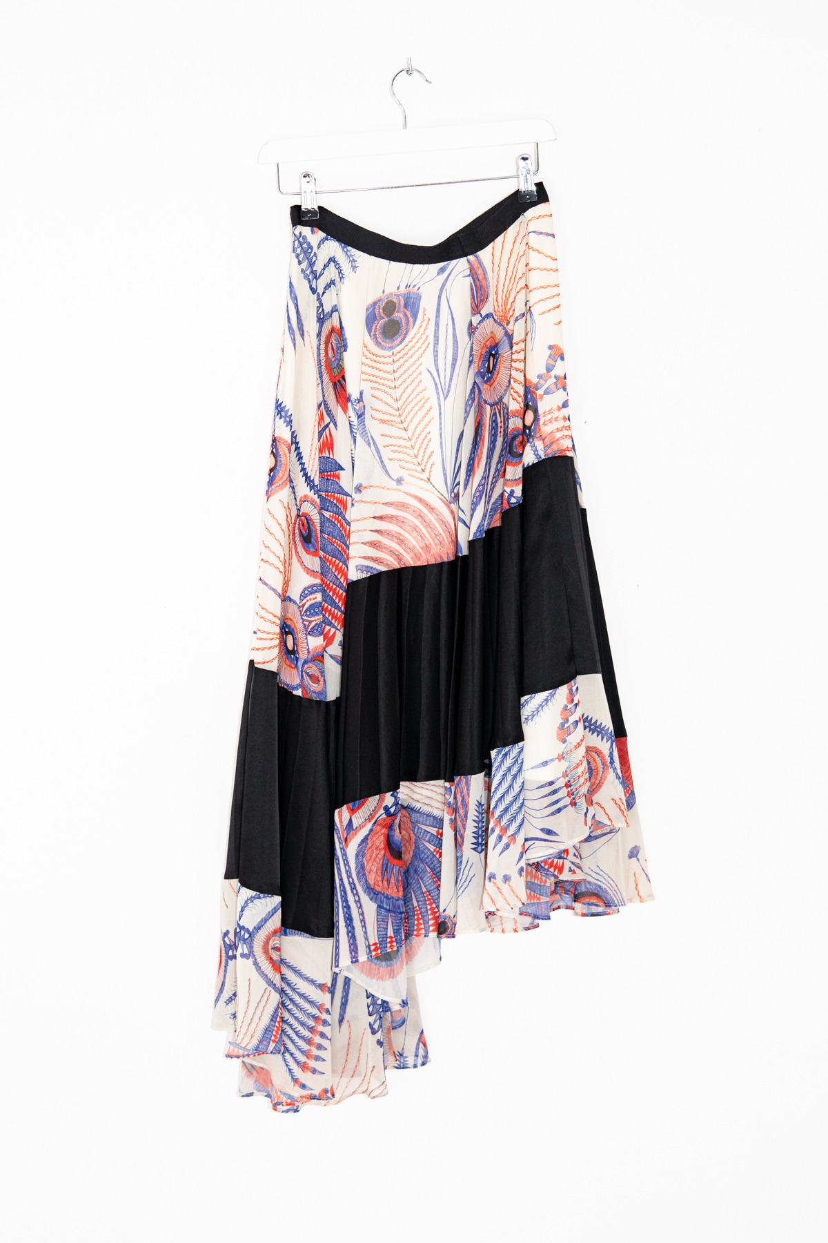 Dries Van Noten Midirock mit Muster in Ecru und Bunt