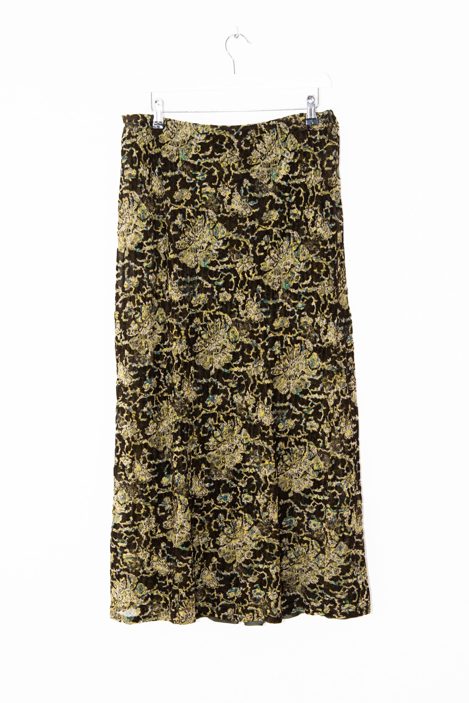 Dries van Noten Midirock mit abstraktem Muster in Olivgrün