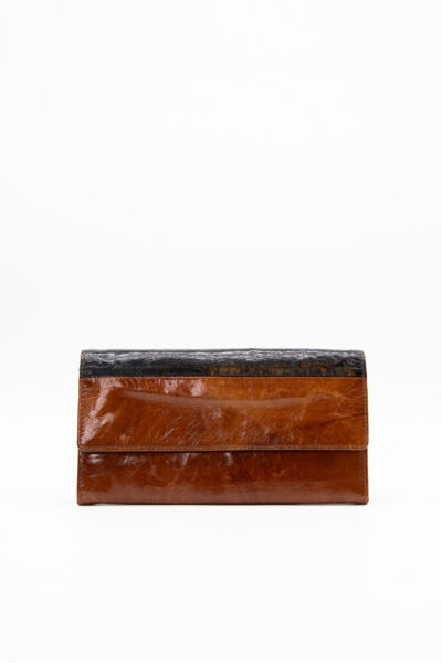 Dries van Noten Portemonnaie in Cognacfarben und Dunkelbraun