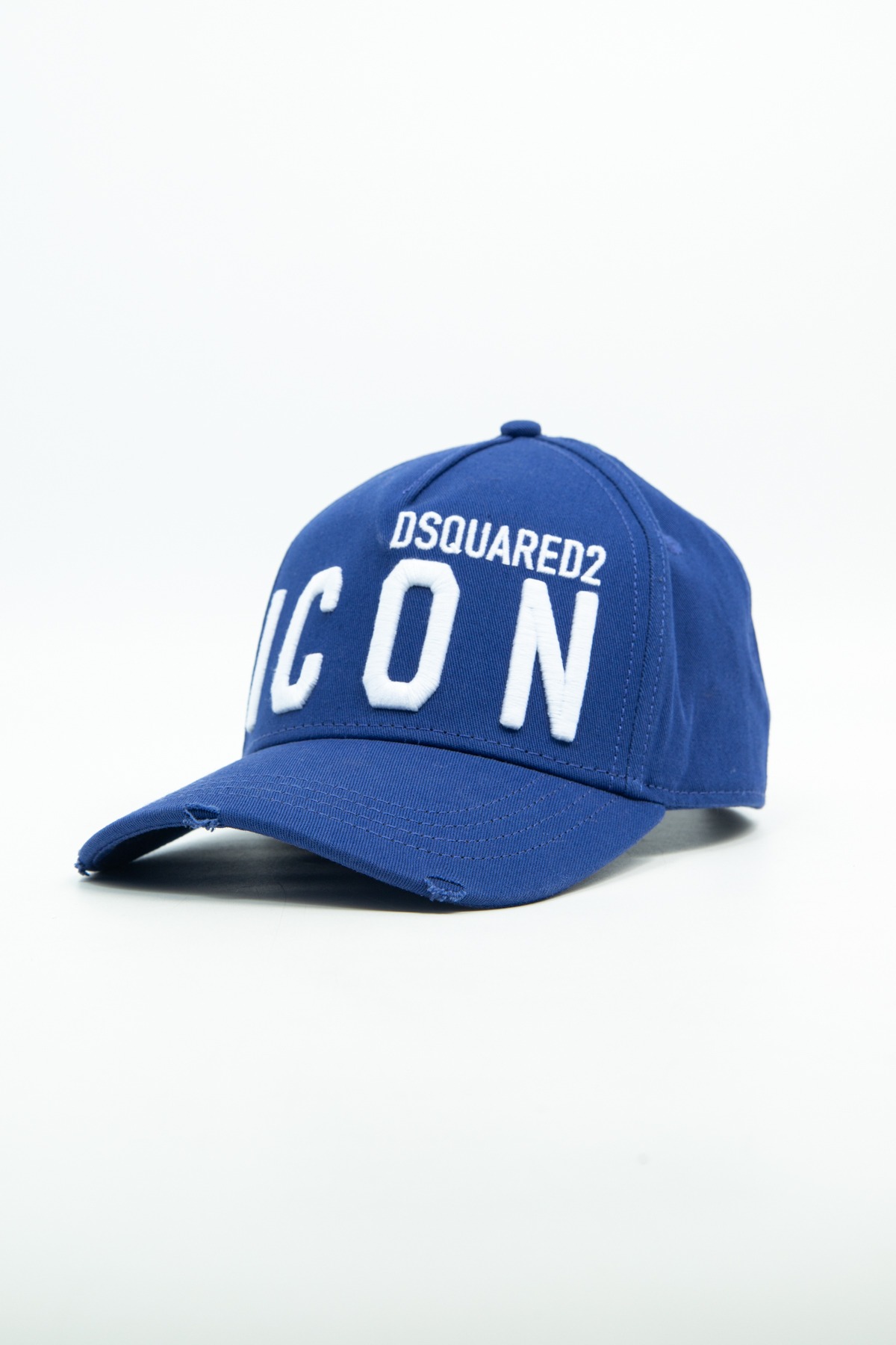 Dsquared Cap mit Logo-Stickerei in Blau und Weiß
