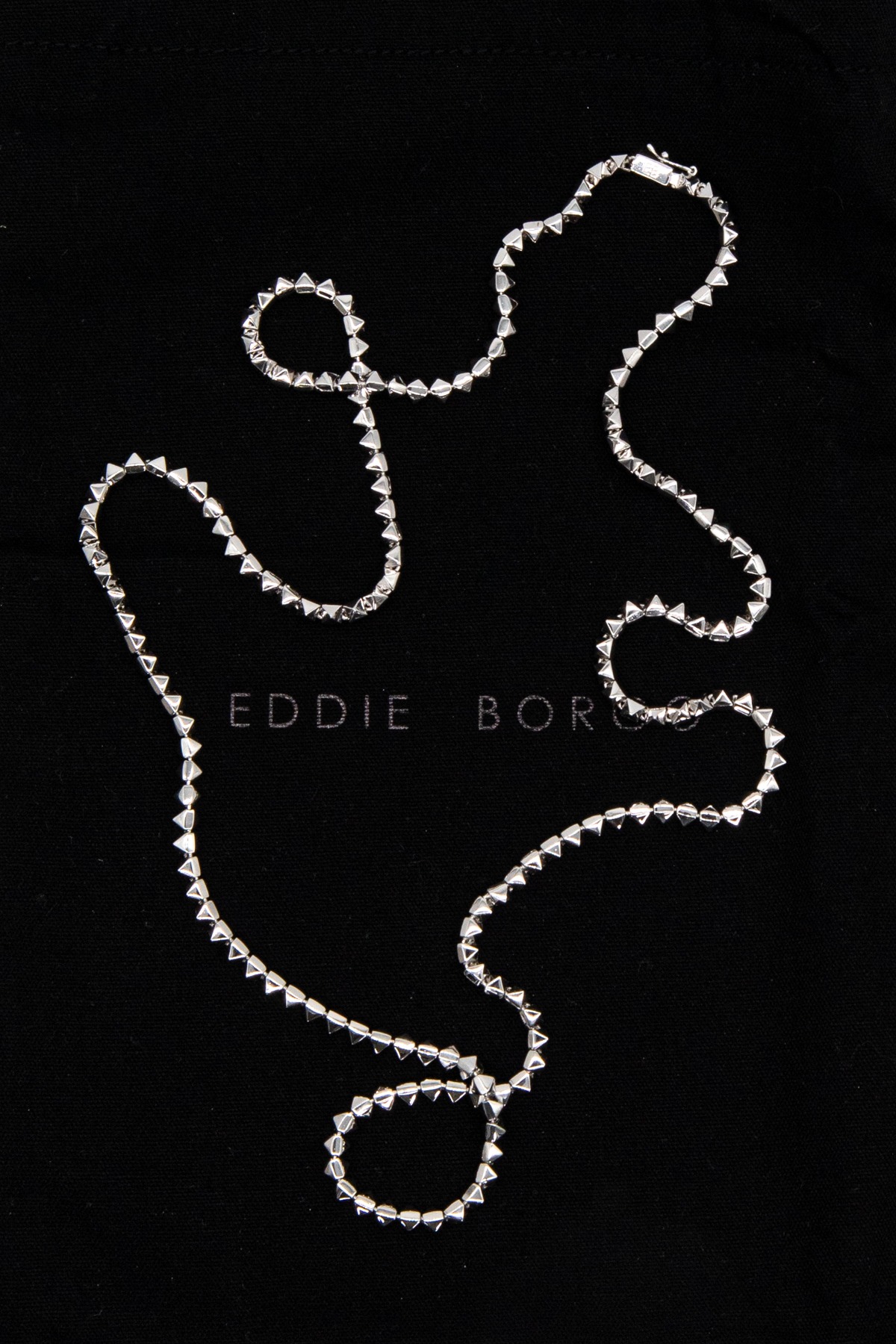 Eddie Borgo "Pyramid" Halskette in Silber