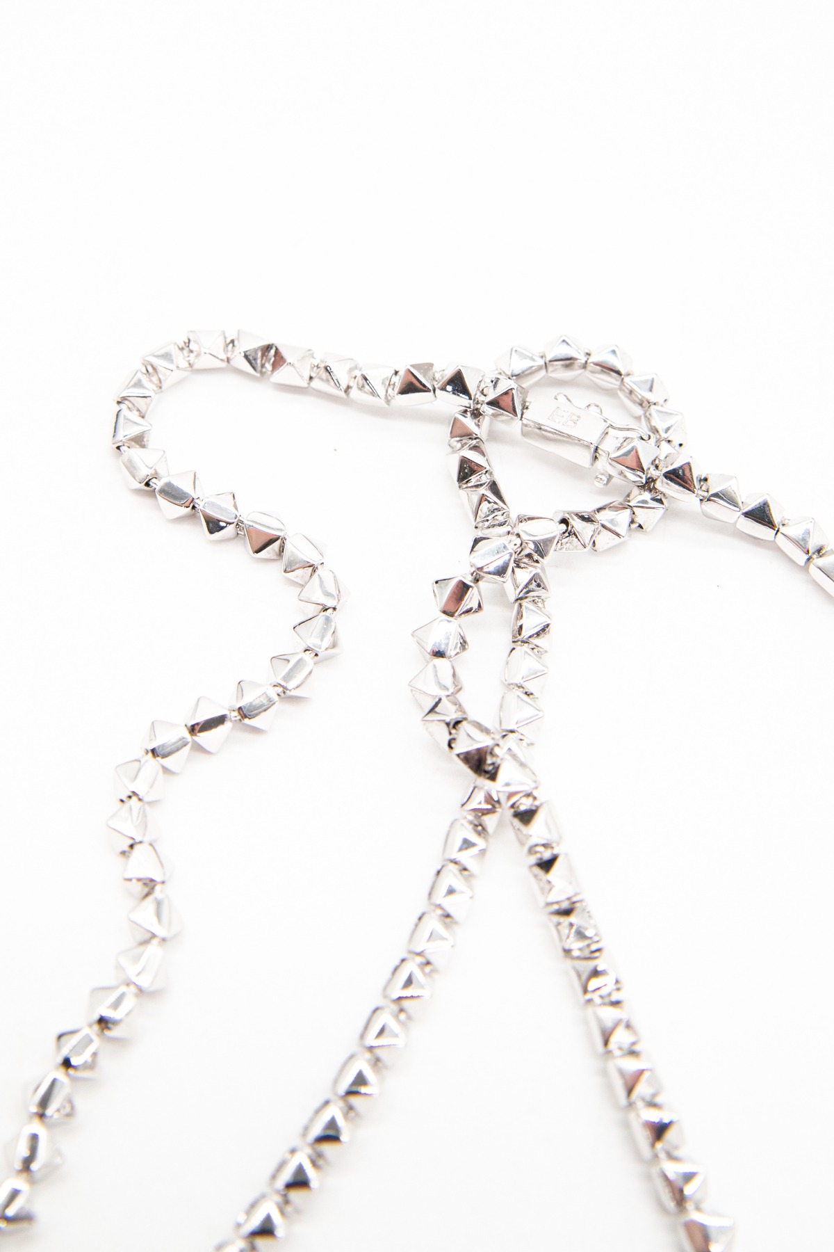 Eddie Borgo "Pyramid" Halskette in Silber