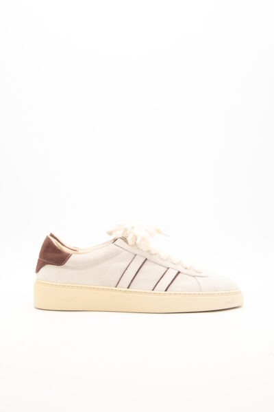Eleventy Sneaker aus Veloursleder in Beige und Braun