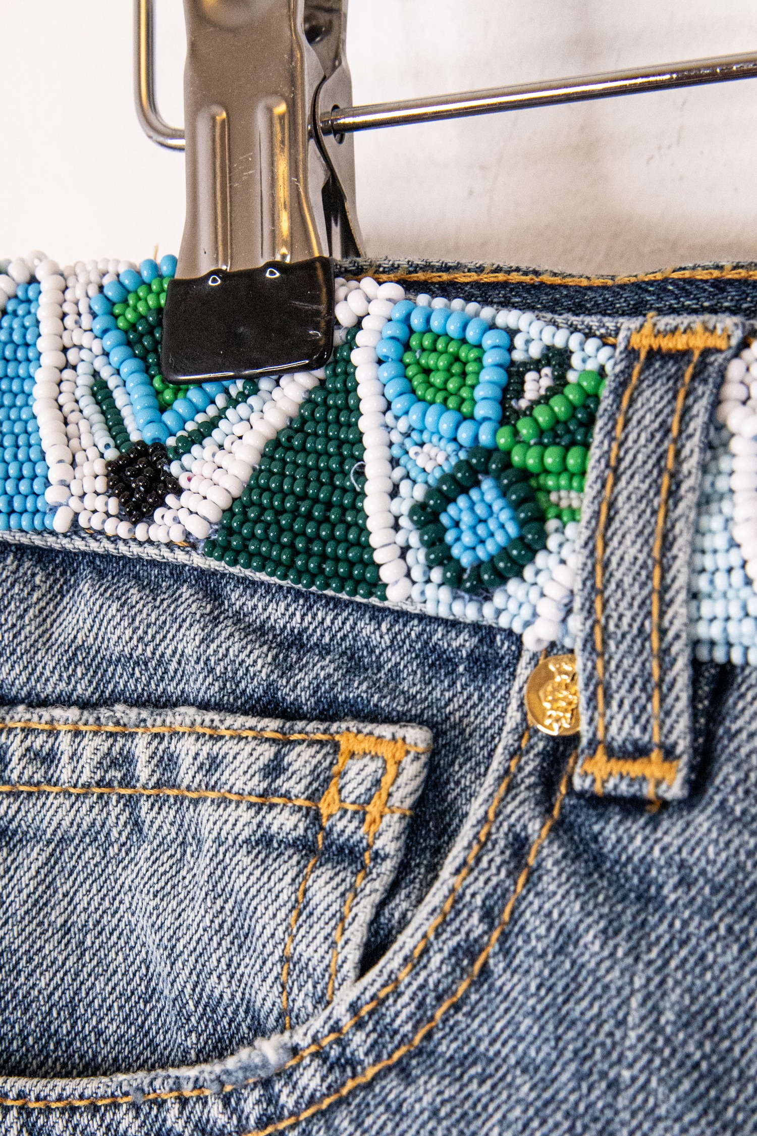 Emilio Pucci Jeansshorts in Blau und Bunt