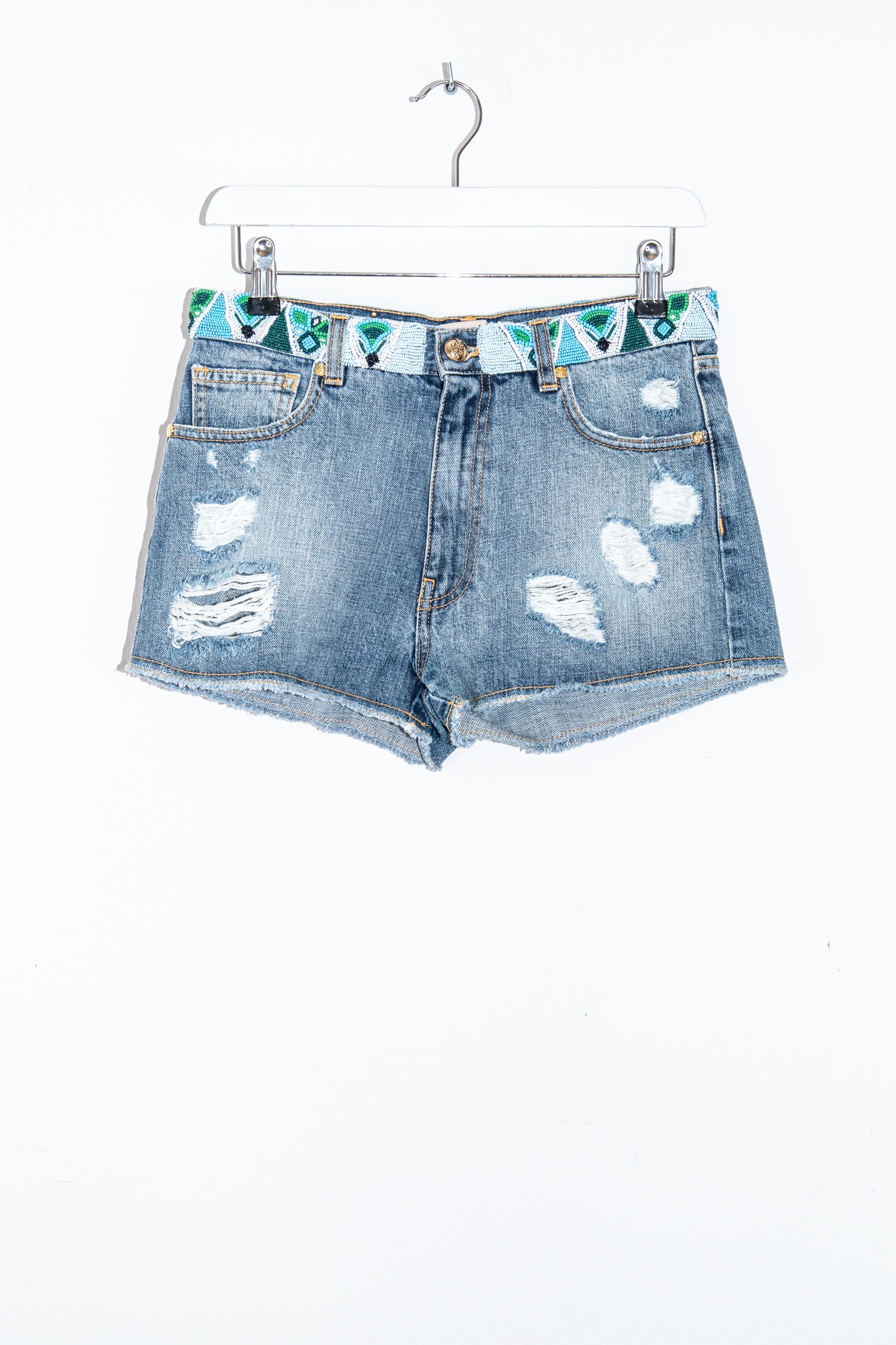 Emilio Pucci Jeansshorts in Blau und Bunt