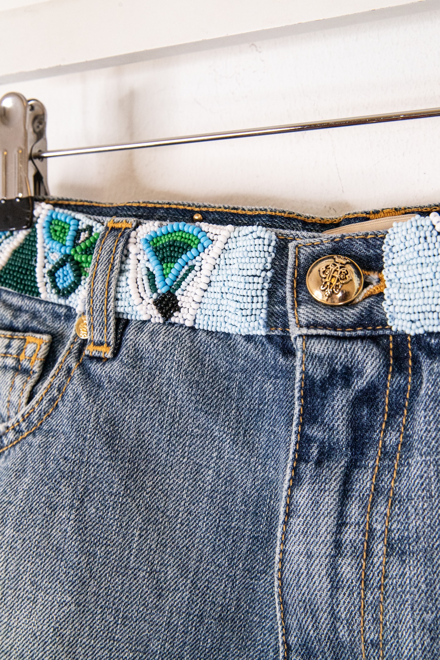 Emilio Pucci Jeansshorts in Blau und Bunt