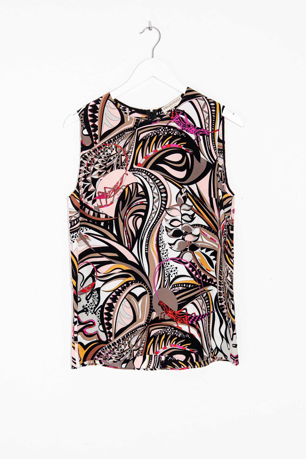 Emilio Pucci Oberteil mit Muster in Schwarz und Bunt