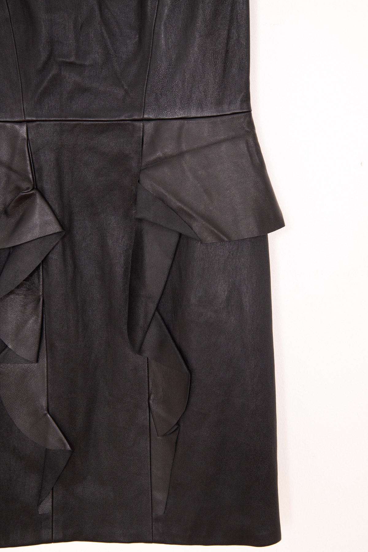 Emilio Pucci Minikleid aus Leder in Schwarz