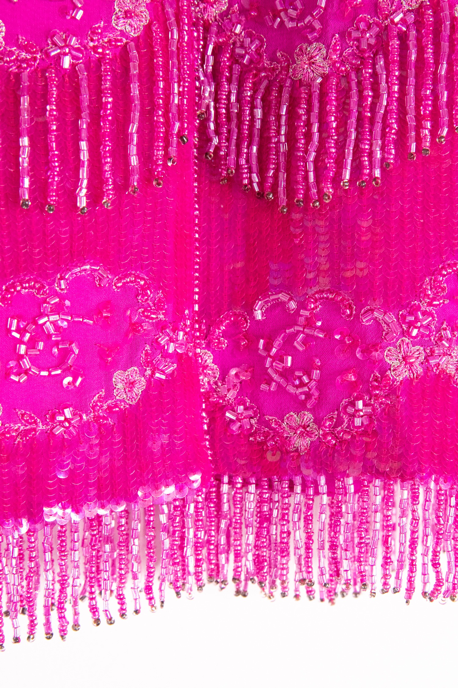 Escada Minirock mit Pailletten und Perlen in Pink