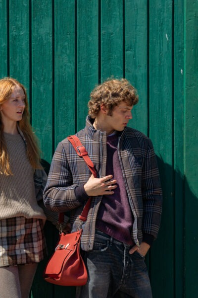Etro Jacke mit Karomuster in Braun und Blau