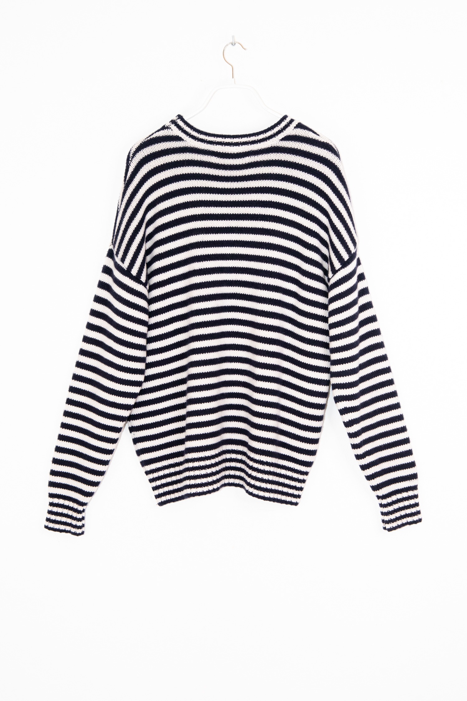 Extreme Cashmere "N373 Oldie Stripes" Pullover in Dunkelblau und Weiß