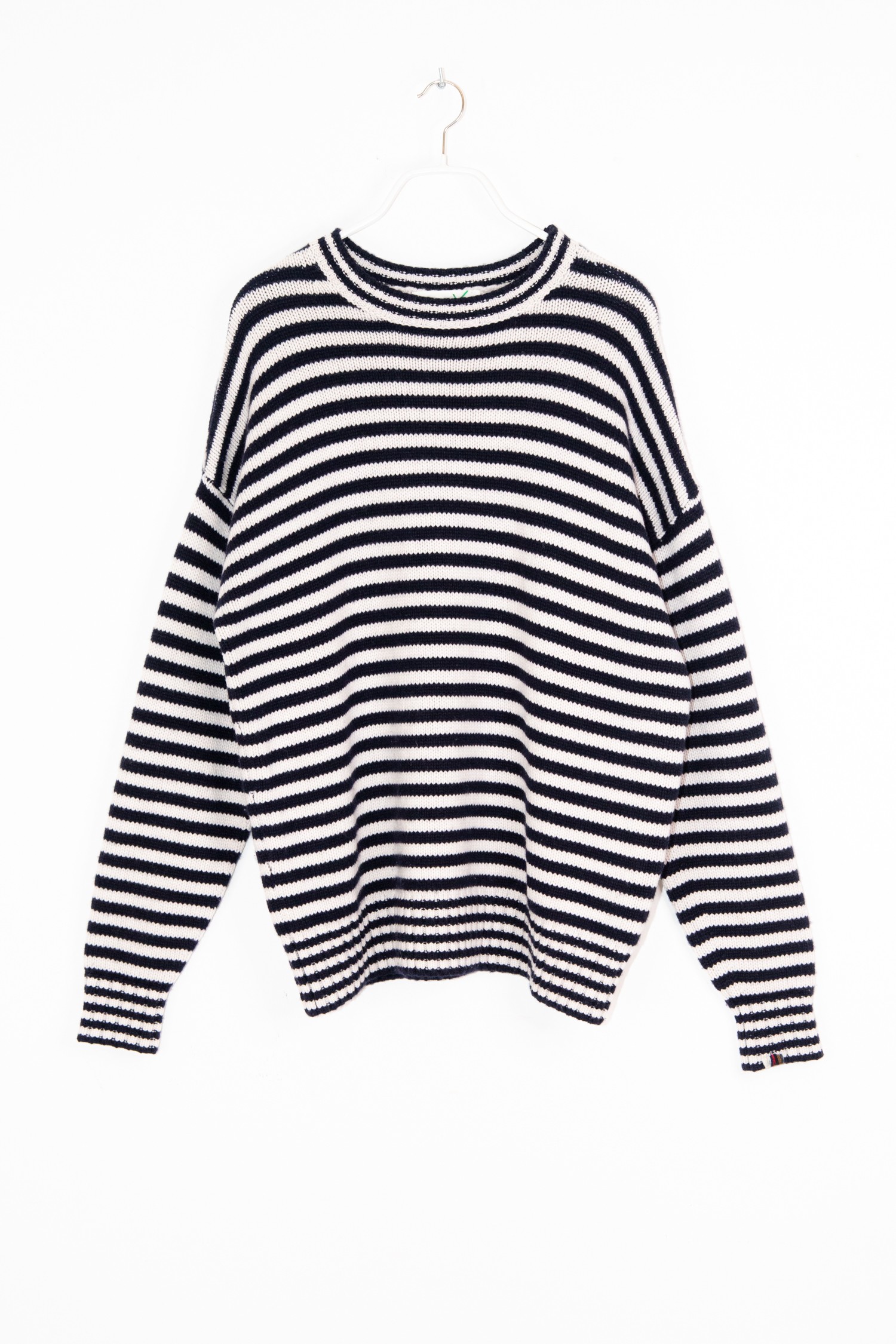 Extreme Cashmere "N373 Oldie Stripes" Pullover in Dunkelblau und Weiß