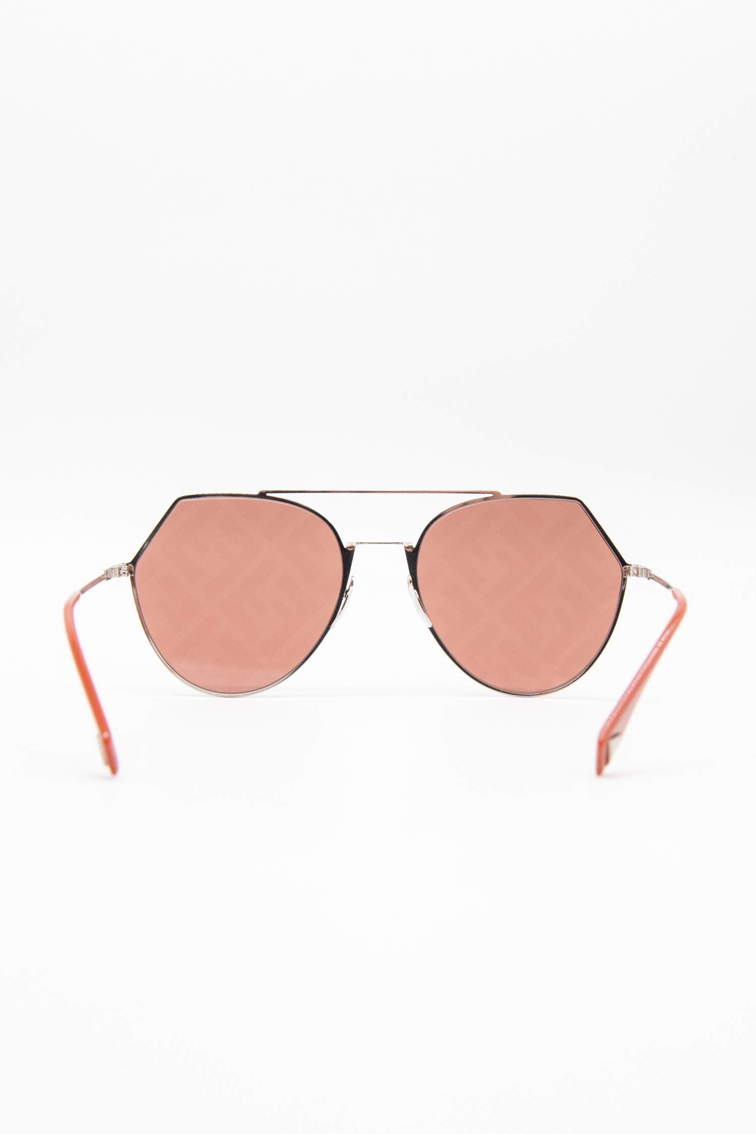 Fendi Sonnenbrille mit Monogramm-Gläsern in Silber