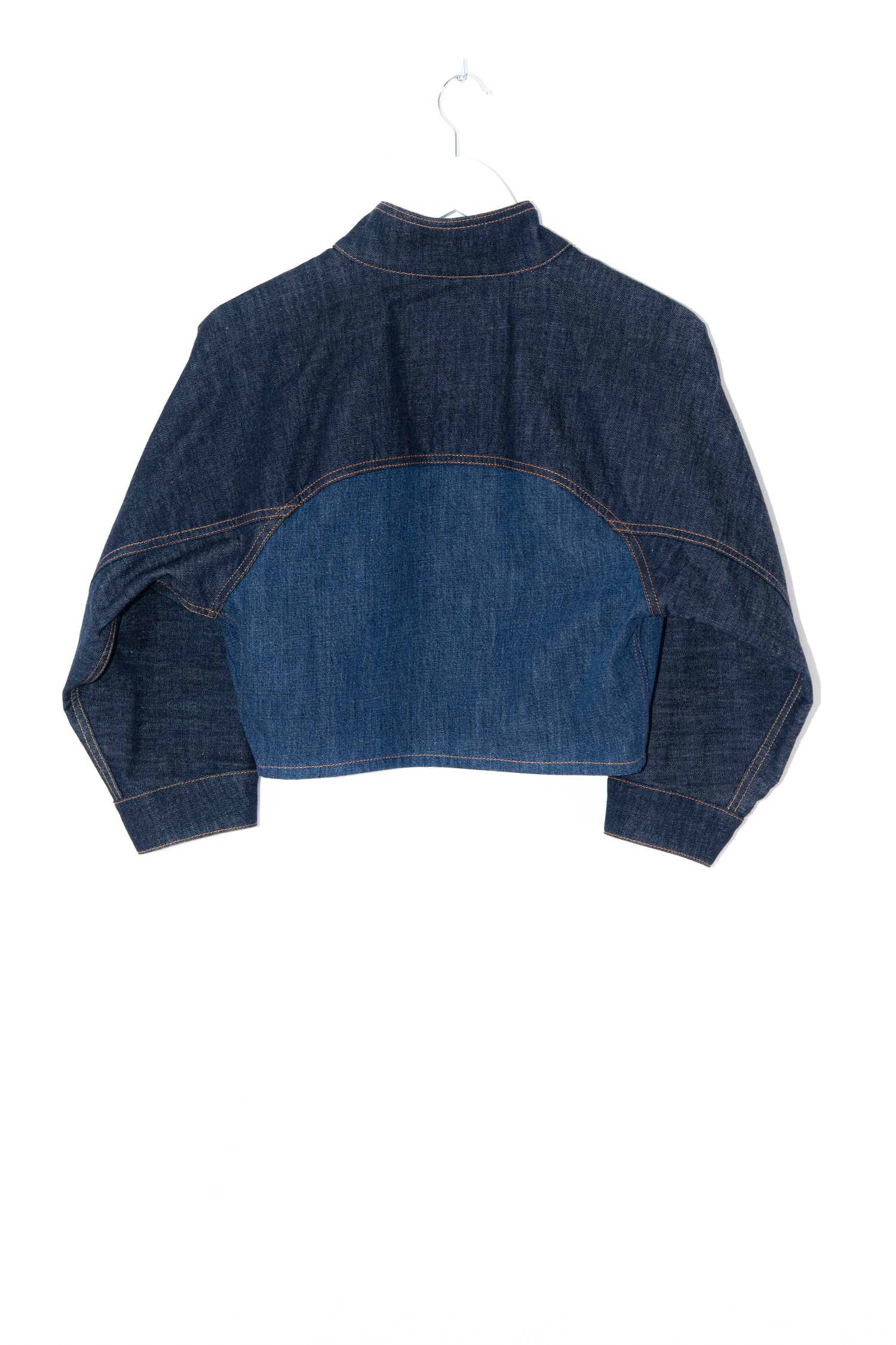 Fendi Cropped-Jeansjacke in Dunkelblau und Blau